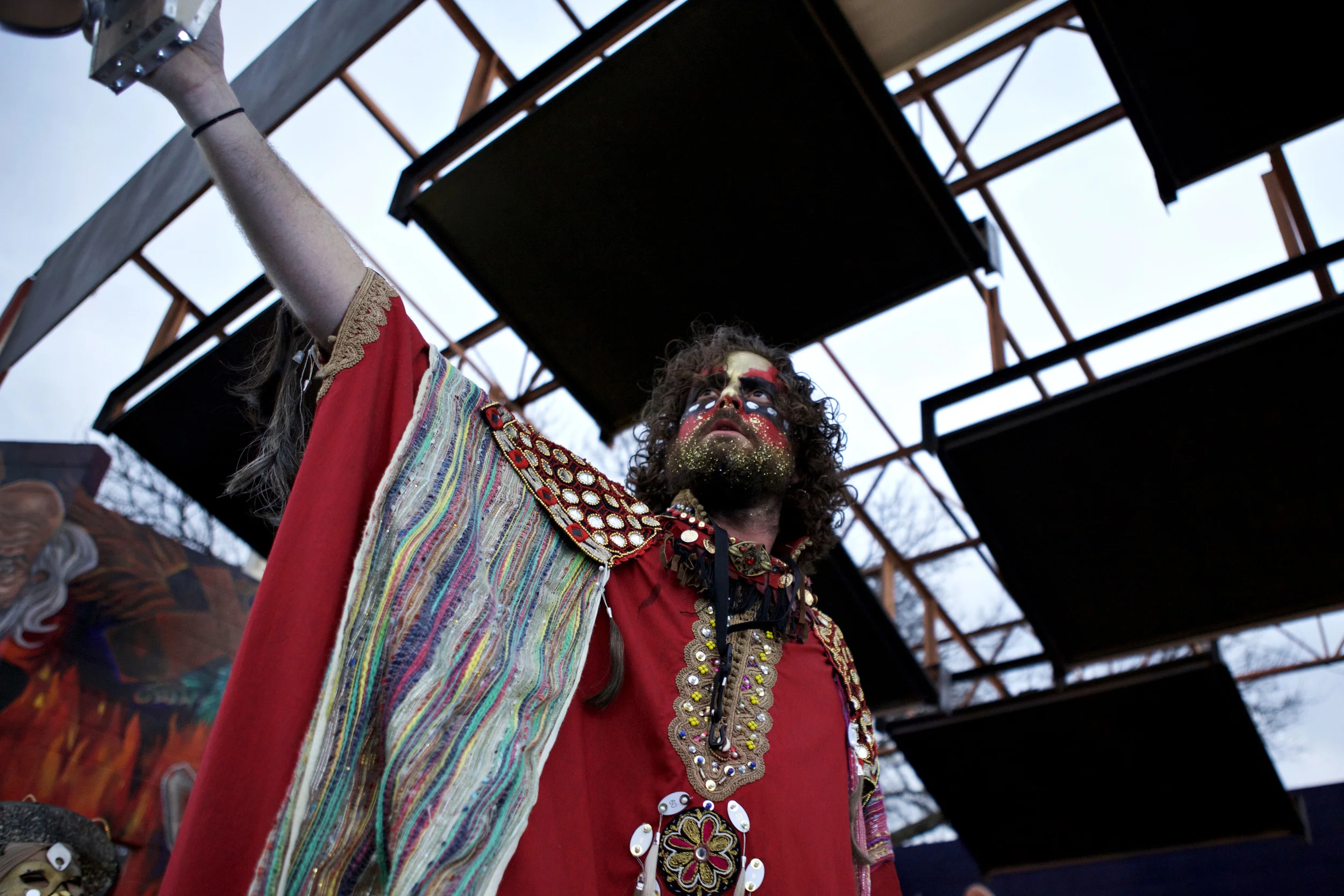 The Golden Dawn Arkestra performs at Pan Am Park during MapJam. Photo by Sarah Jasmine Montgomery 