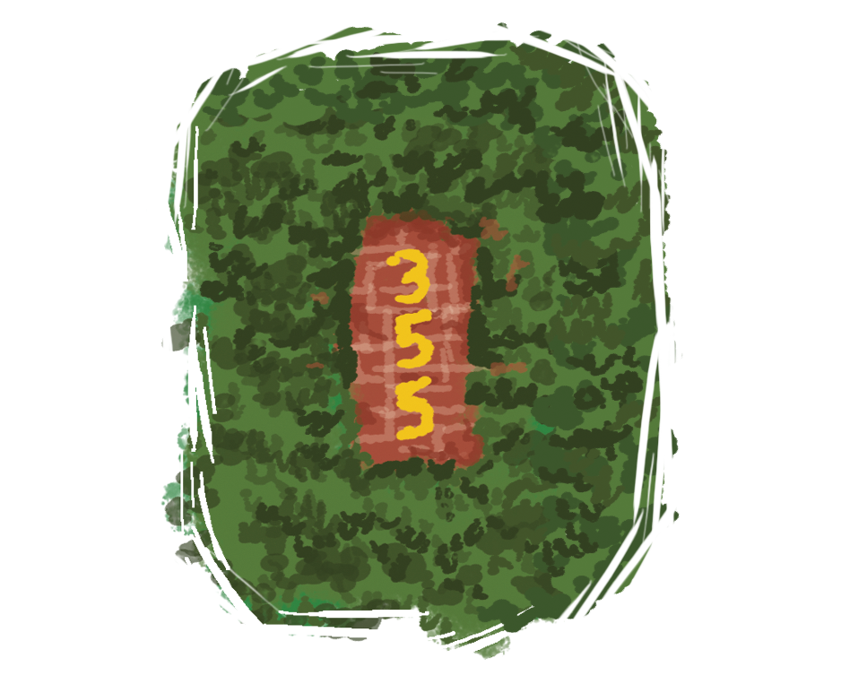 An illustration of the ivy of Wrigley Field.