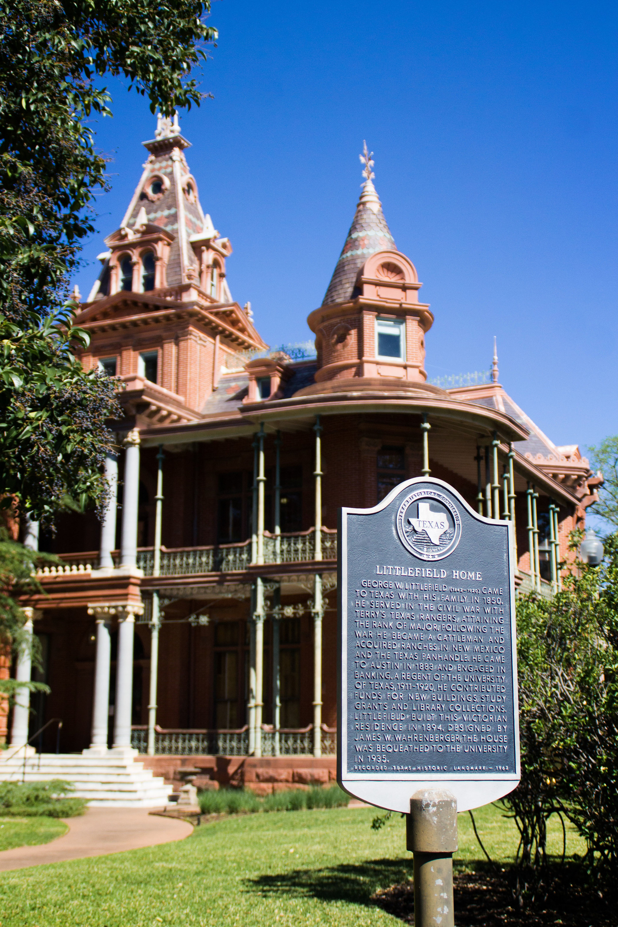 Littlefield Home was built by Littlefield in 1894 and was later given to UT.