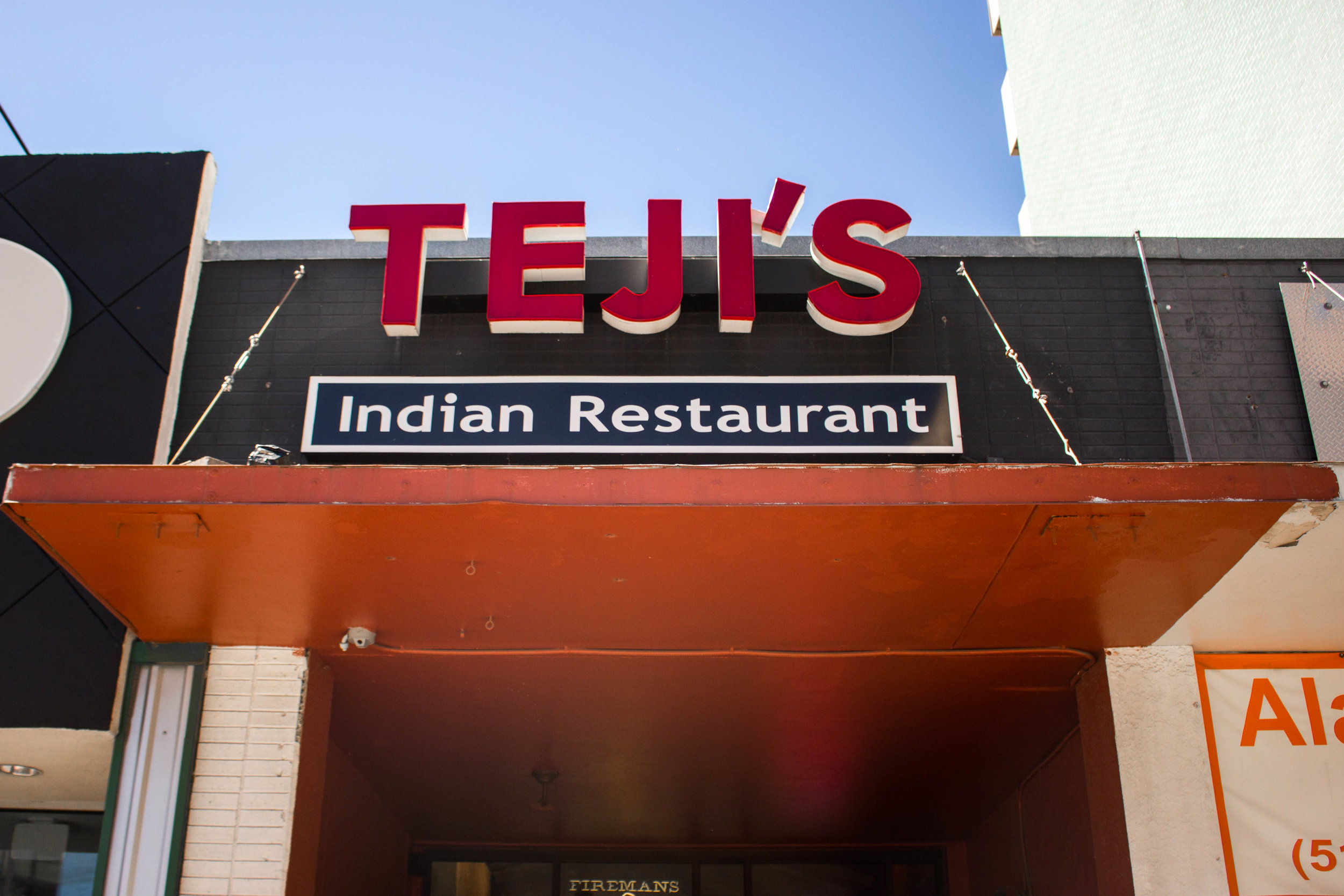 Teji's Indian Restaurant is located at the corner of 21st St. and Guadalupe St. 