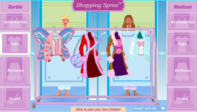 Jogo Barbie At Shopping Dress Up