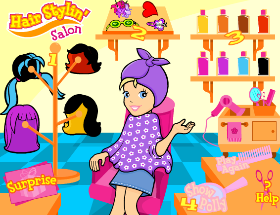 polly pocket room makeover game