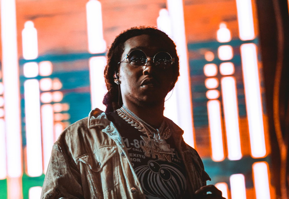   Takeoff stares at the massive crowd that showed up for Migos.  