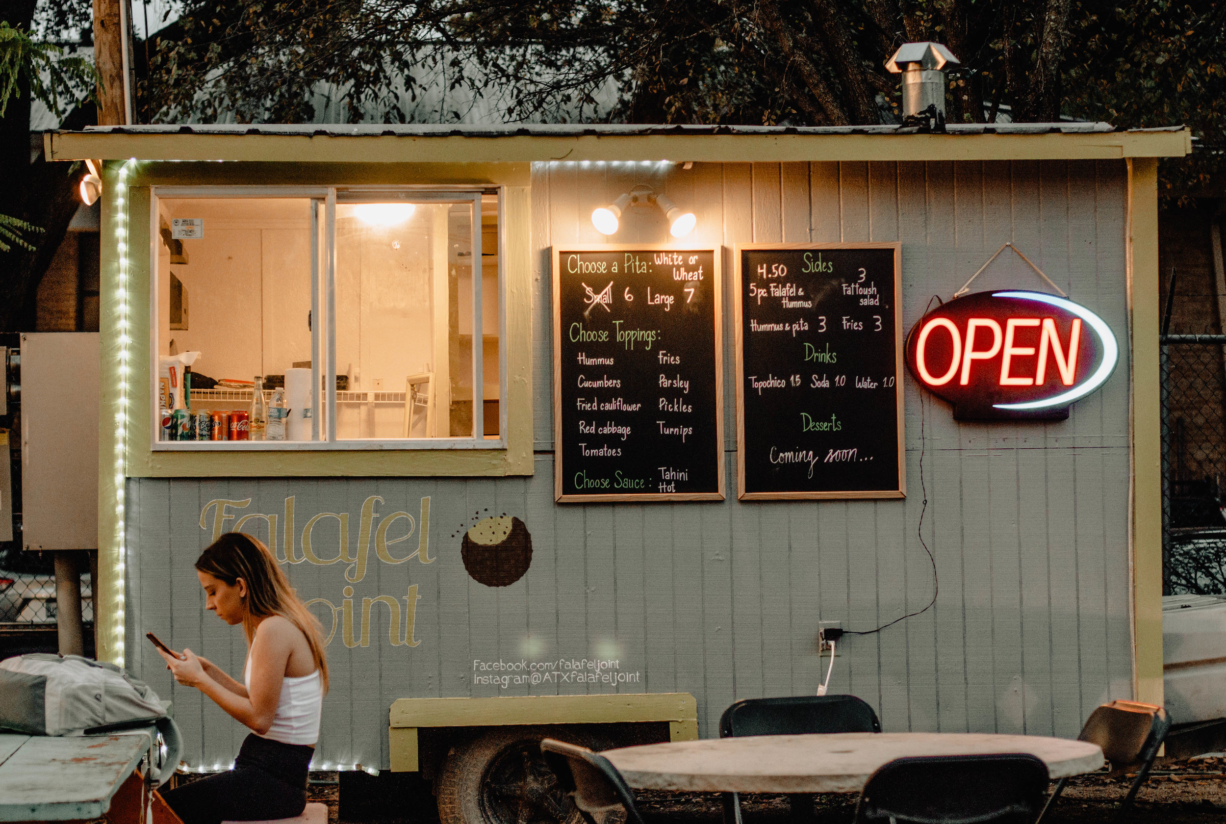 The Falafel Joint food truck is now open in West Campus.
