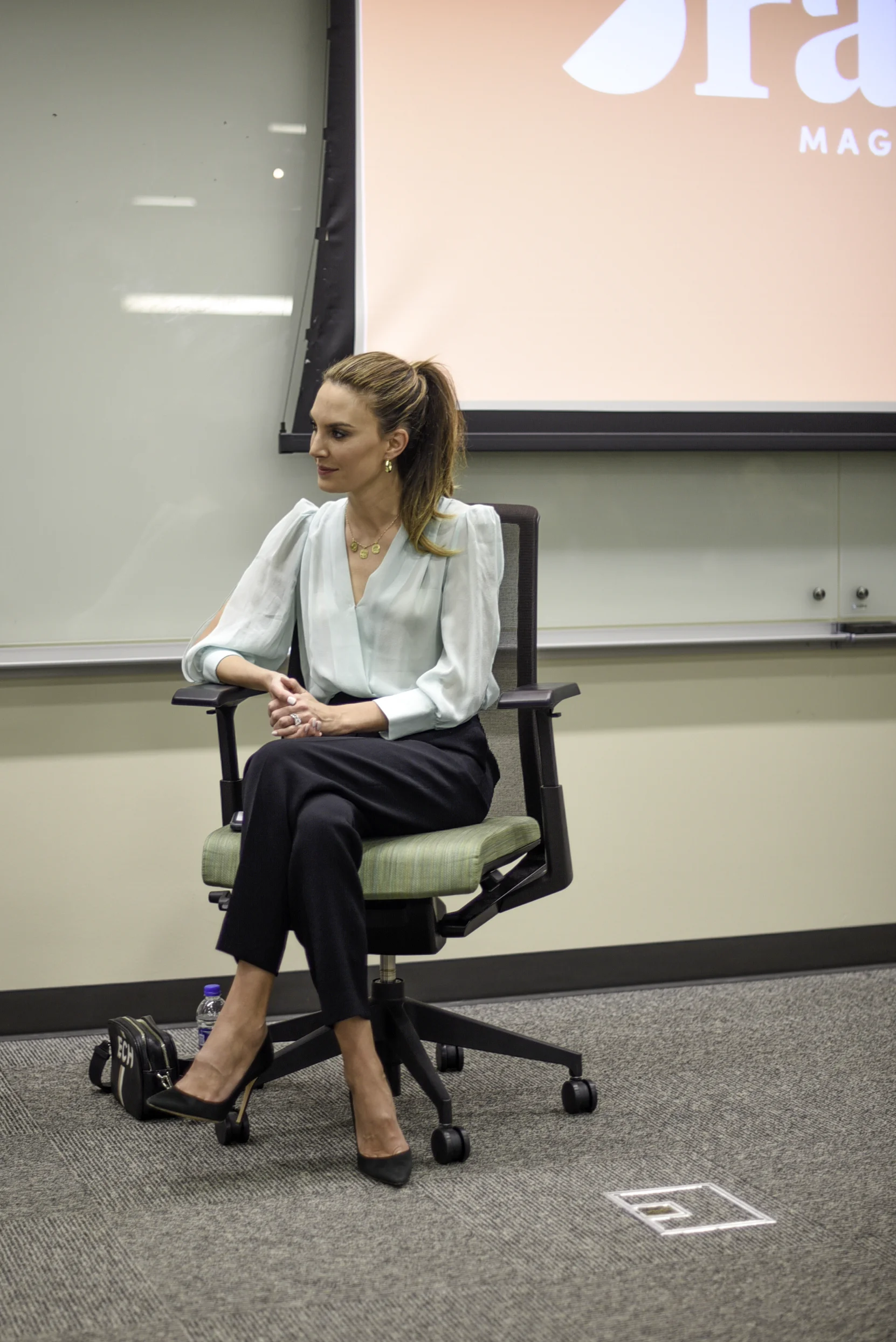 Monday’s visit was Chambers’ first time back on campus after she graduated from UT with a degree in journalism in 2004.
