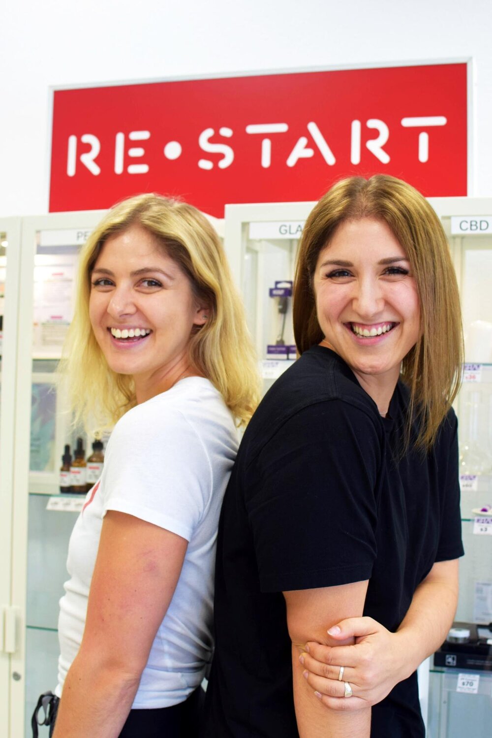 Co-Founders and sisters Sydney and Shayda Torabi at their CBD shop  Restart CBD  in North Austin.