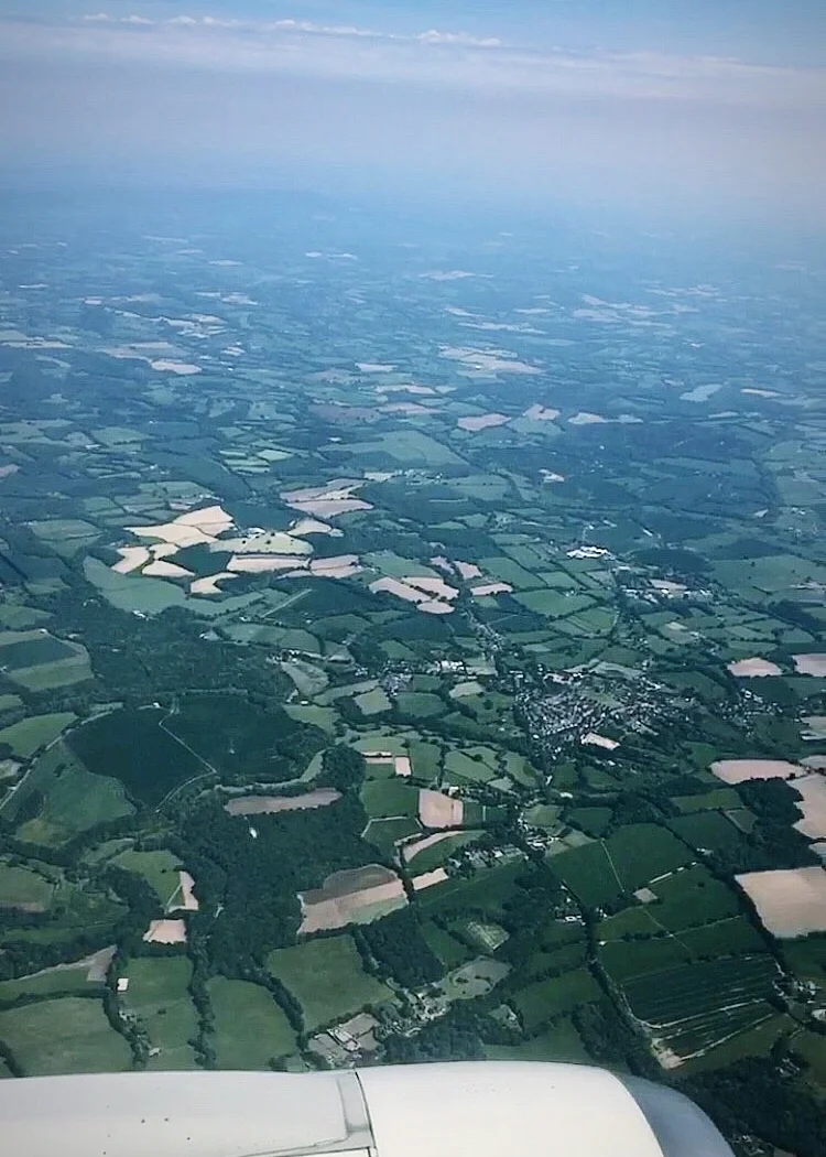 Just before landing at Gatwick Airport