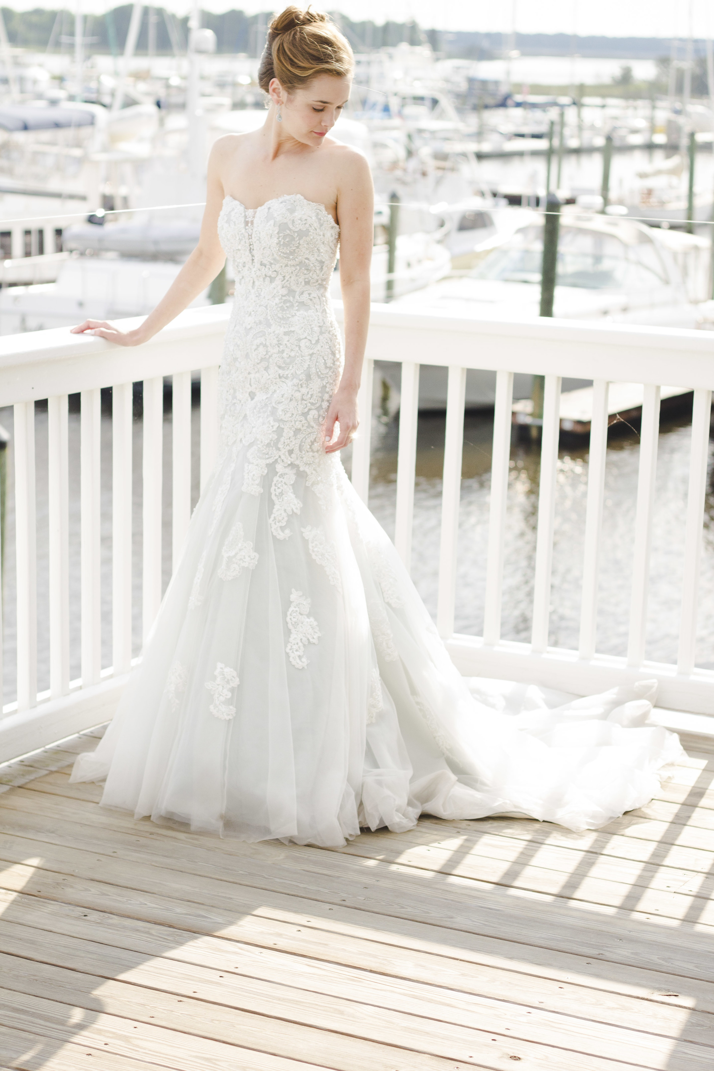 Ugh... This dress is to die for! You can hardly tell but there is a layer underneath the lace that is actually a powder blue color. I about fainted when I saw it for the first time. Another reason I love this shot is because the light! It almost makes this dress glow.... 
