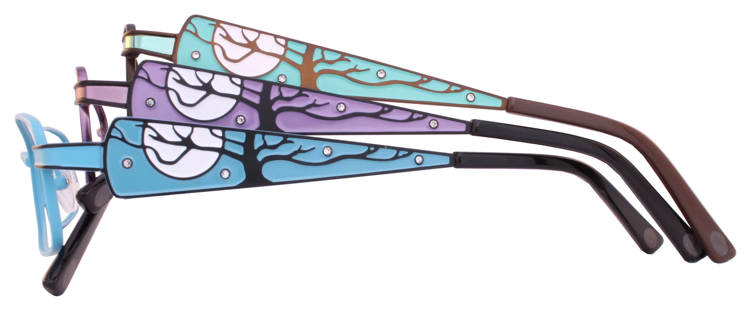 Wisdom-Tree of Life : 52-19-138, Shown in Brown/Turquoise, Purple, and Blue (also avail in Blush, not shown)