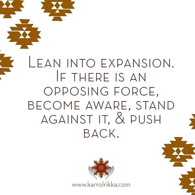 Lean into your expansion. ⁠
⁠
Allow your energy field to not be deterred by any pressure you may feel beyond yourself. When BIG things happen or when you're about to make a breakthrough, oftentimes an opposing force presents itself, seemingly blockin