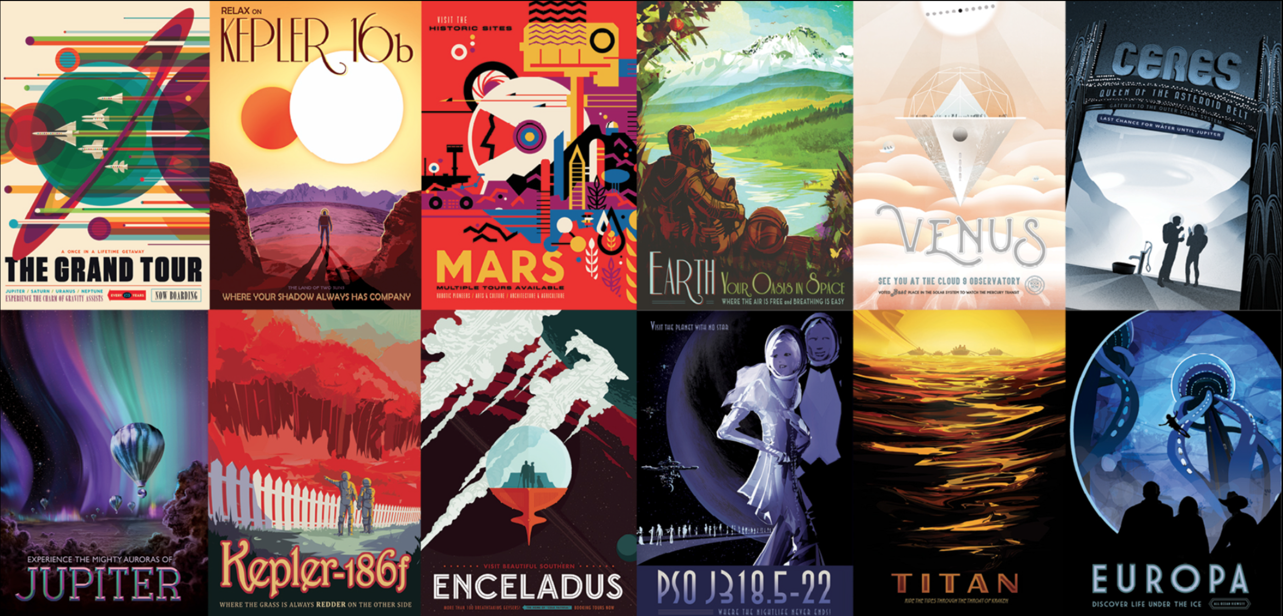   Visions of the Future    Travel posters to other worlds    more  