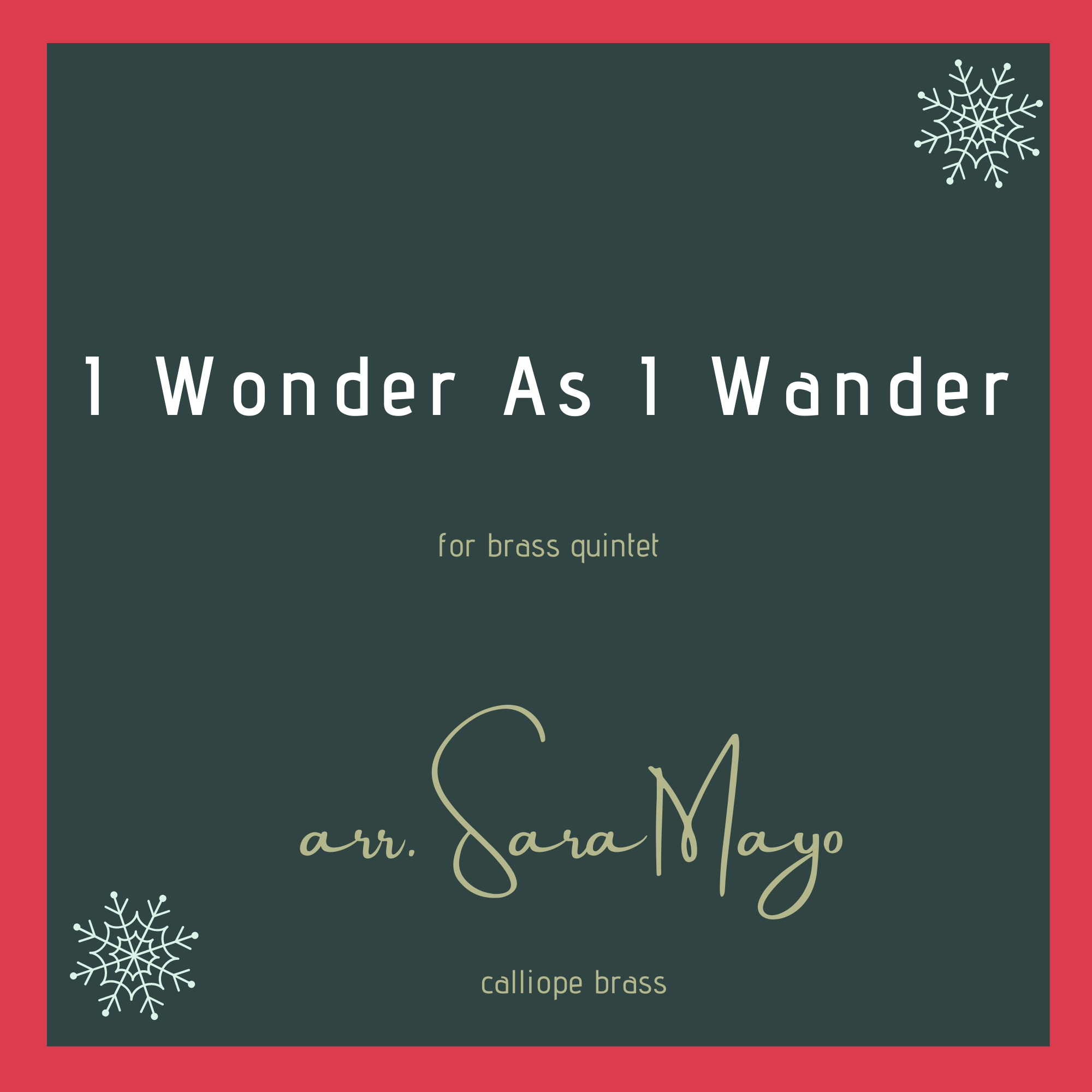 Sheet Music Download: I Wonder As I Wander - arr. Mayo