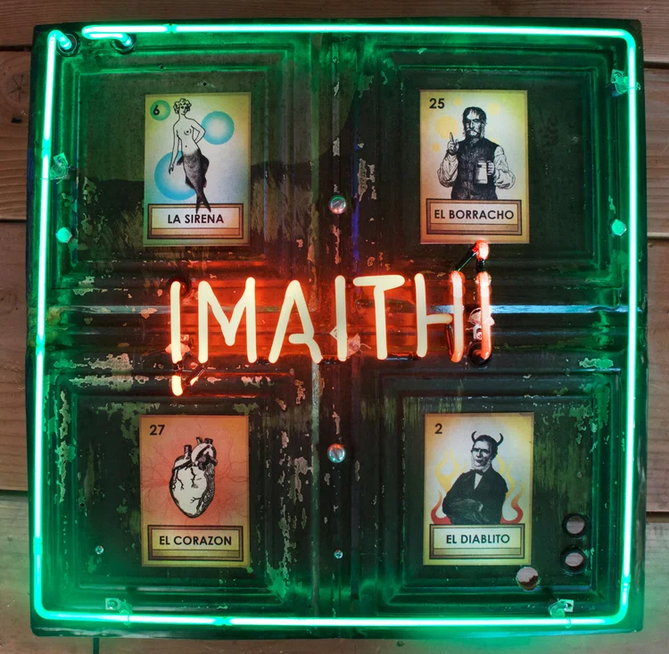 DANIEL EVANS, ¡MAITH! , 2015, neon artwork, 21" × 21" x 4"