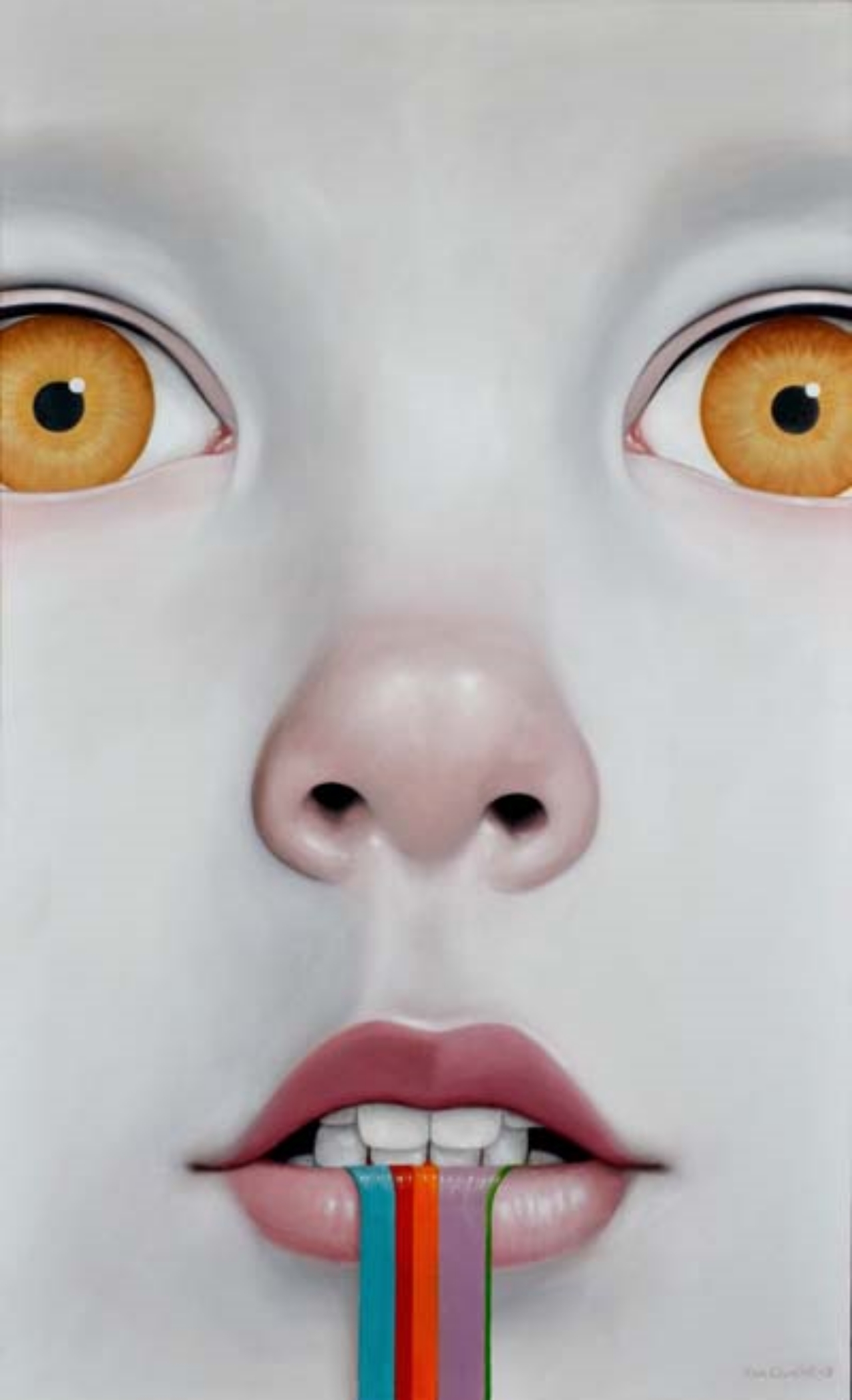 ALEXANDER CHURCHILL, Amylase of the Uncanny Valley , 2013, oil on canvas, 60" x 36"