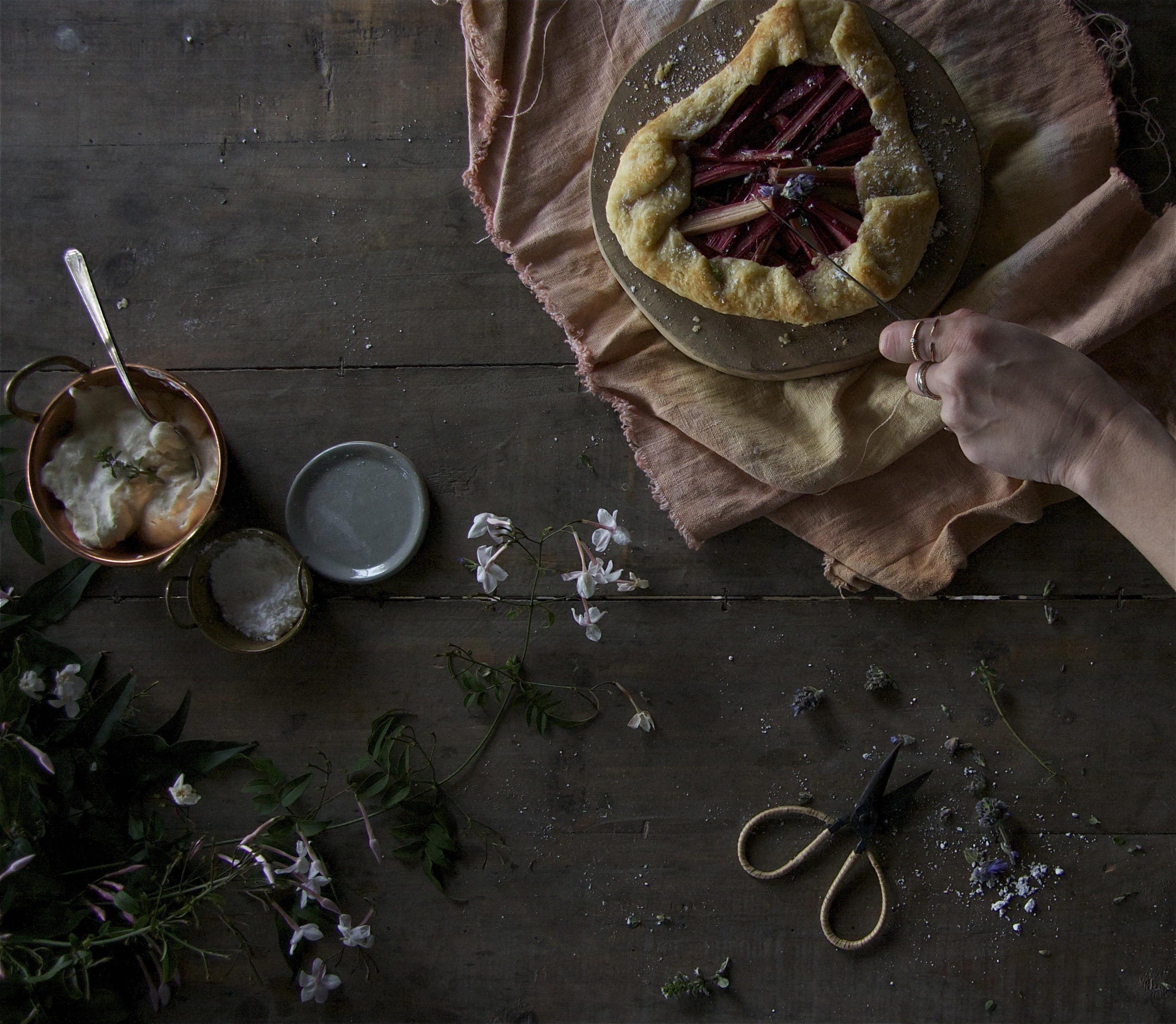 Beth made these rhubarb galettes and as soon as we finished shooting them, Cecille, my styling partner for the day, and I demolished them with matched levels of greed/enjoyment. Nothing better than eating with someone who loves eating. 