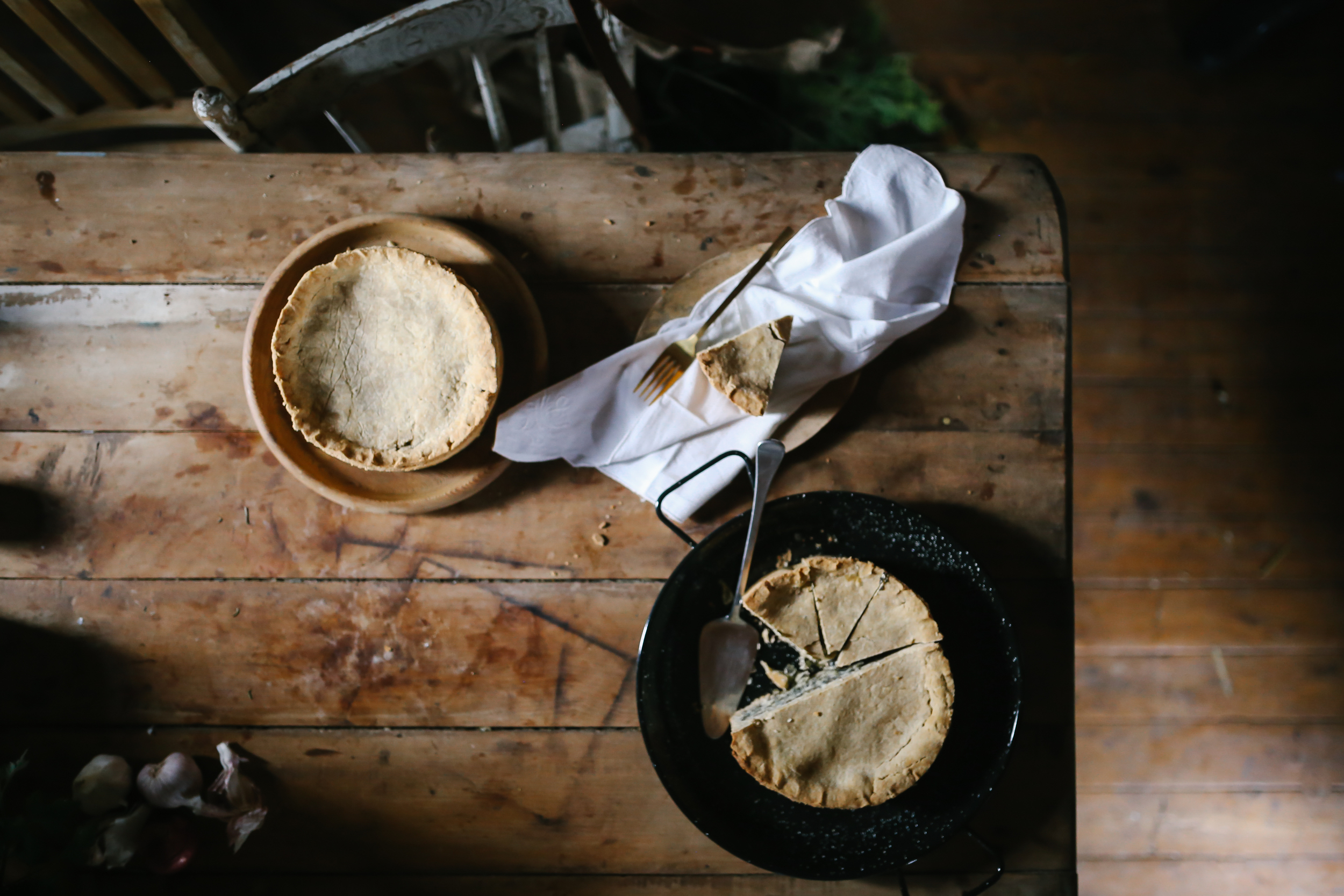 Pic by Lean Timms of Lean and Meadow of the spinach and ricotta tortes made by Megan from Odgers & McClellan Exchange Stores