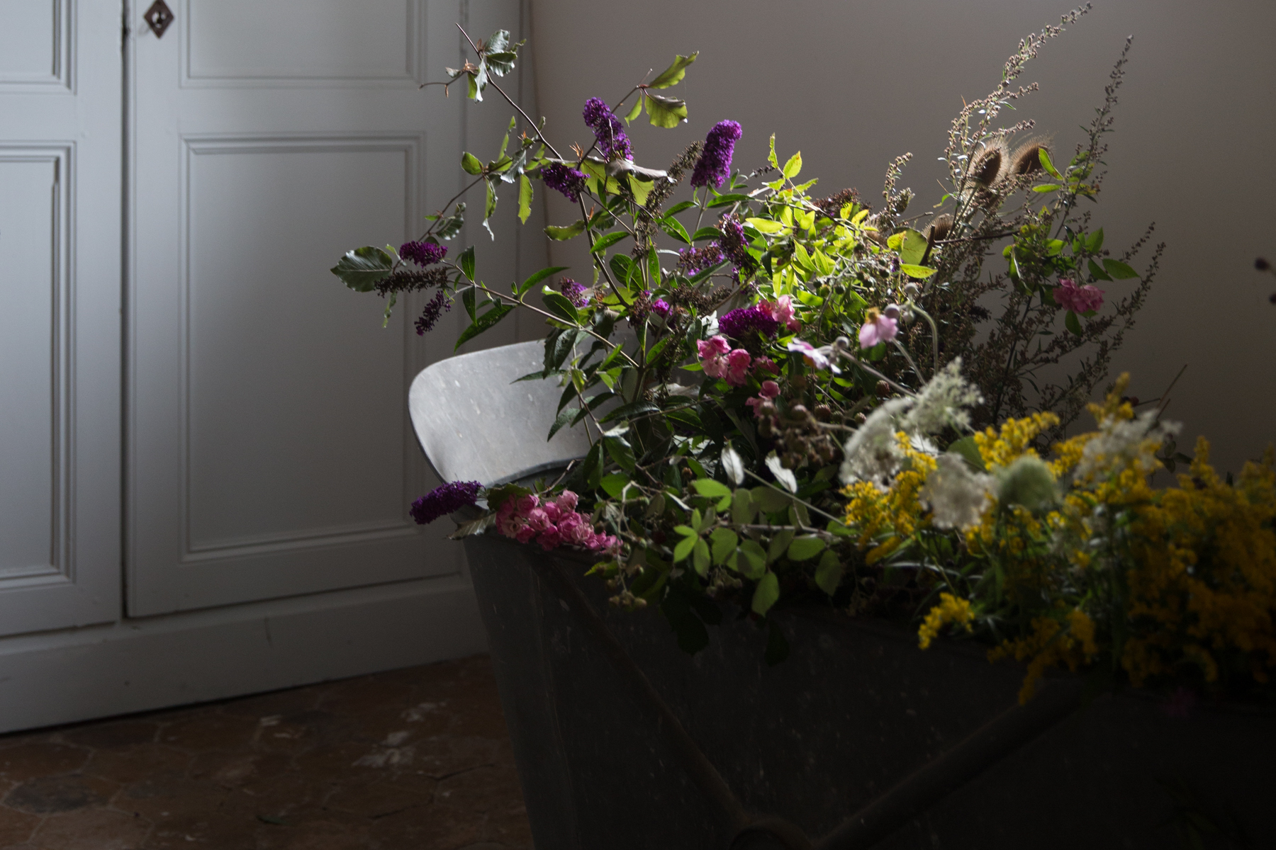 The zinc bath-tub in the flower studio