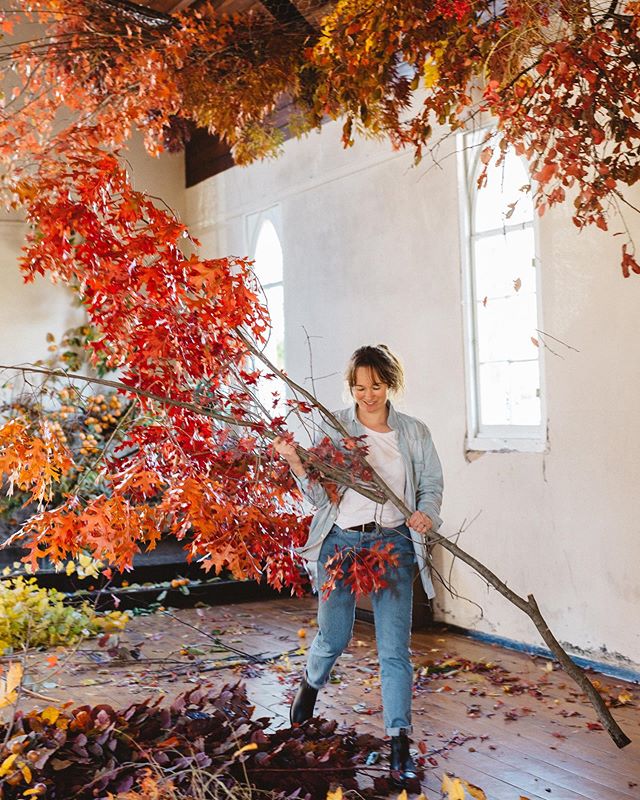 Massive installations are my favourite flowery things to do, despite the fact that I am drill-averse and not particularly handy. I take the chicken wire/zip ties/tall ladder/lots of courage approach.
.
But when I went down to Sydney to do an installation in the @kinokuniya_sydney bookshop a little while ago I thought I better get a bit professional and put a call out for some help. For someone who actually drills into joists not just into plasterboard nothingness. Who knows about knots and pulleys and rigs.
.
Kitty @the.wilds.sydney swooped down from on high, answering my prayers, and gave me some very good advice about hanging things from shop ceilings. She also turned up for the morning of the install and basically saved my bacon. I was so impressed with her skills that I asked if she’d come up to Tenterfield and teach a floral installation workshop and that is exactly what she is doing on September 21.
.
She’s coming with her bag of tricks (brains) and I’m bringing lots of branches (brawn) and together with the participants we will build two big installations - one hanging from the beams in the @old_tenterfield_church and one around a dinner table at @glenrockgardens .
.
Even in this awful drought - or maybe because of it - I am completely fired up about creating big, beautiful, natural pieces of art with what is growing around us.
.
Details and tickets via link in my bio. Pic by @luisabrimble