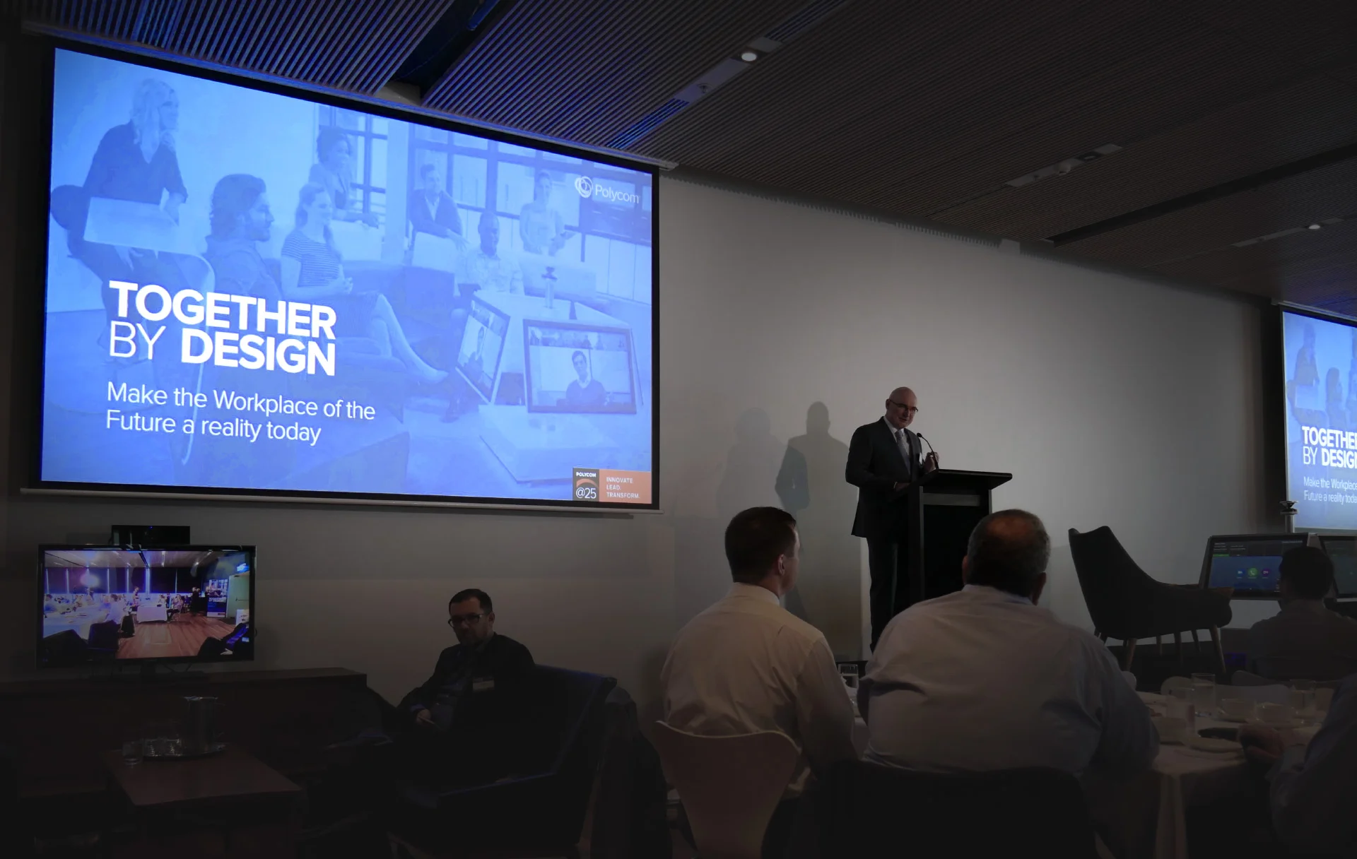 Presentation designs for the Polycom® event at the Museum of Contemporary Arts, Sydney