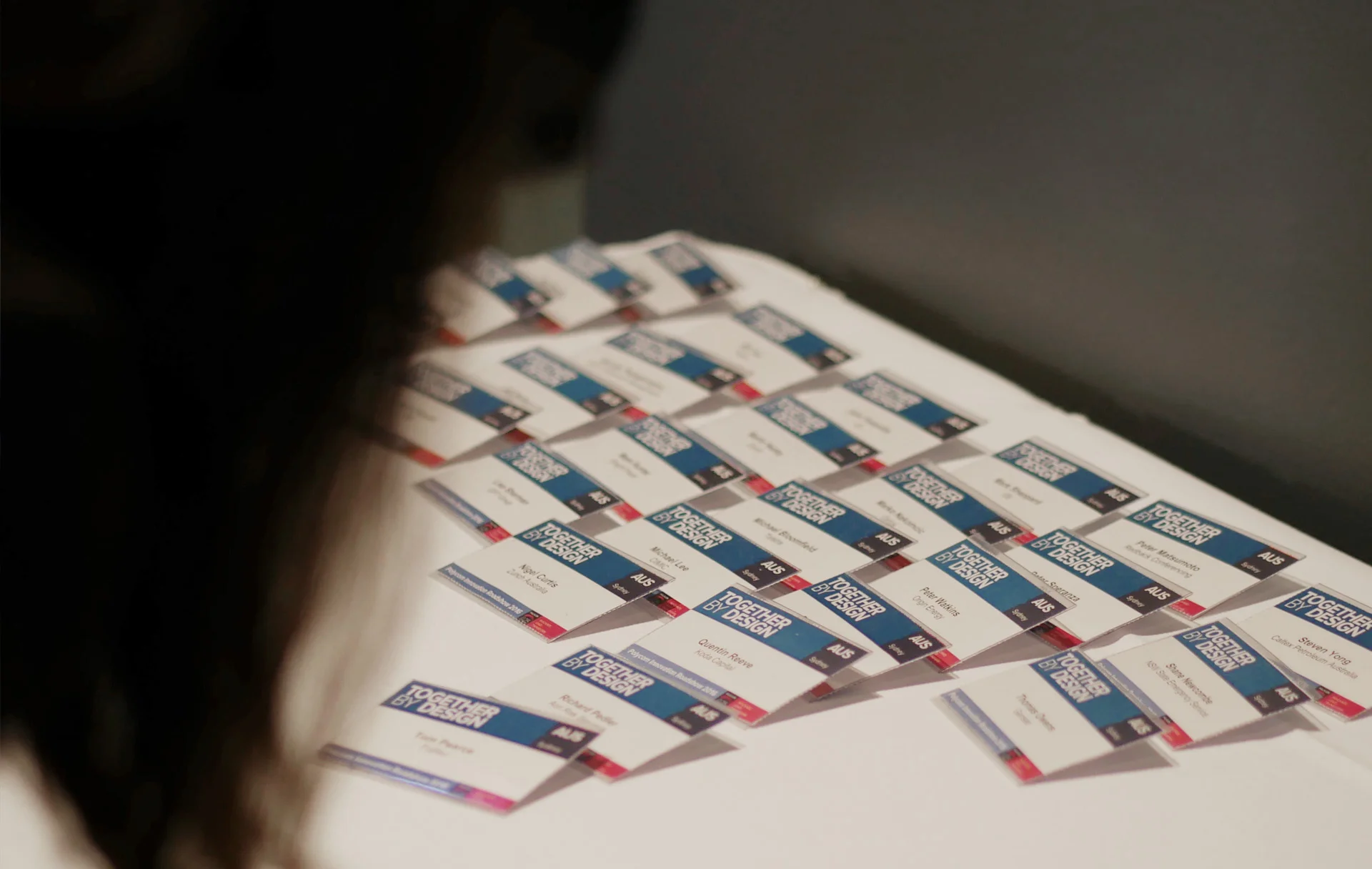 B2B marketing&nbsp;-&nbsp;Name tags at Sydney's Polycom® event registration