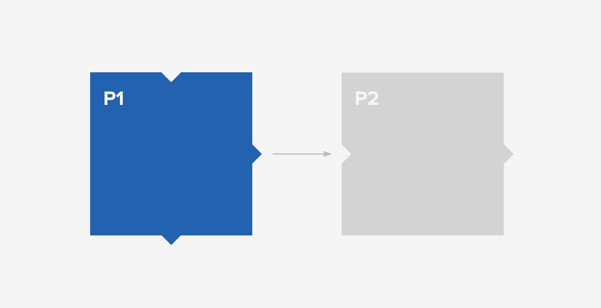 'Puzzle block' graphical device representing "Together by Design"