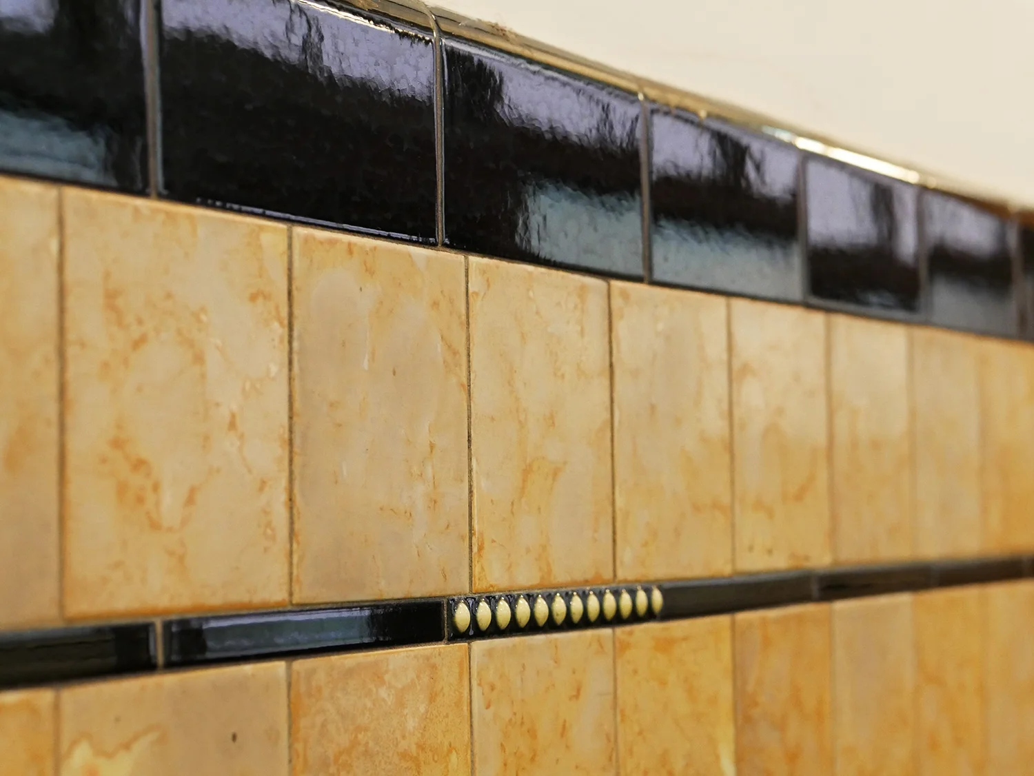 Original tilework throughout building