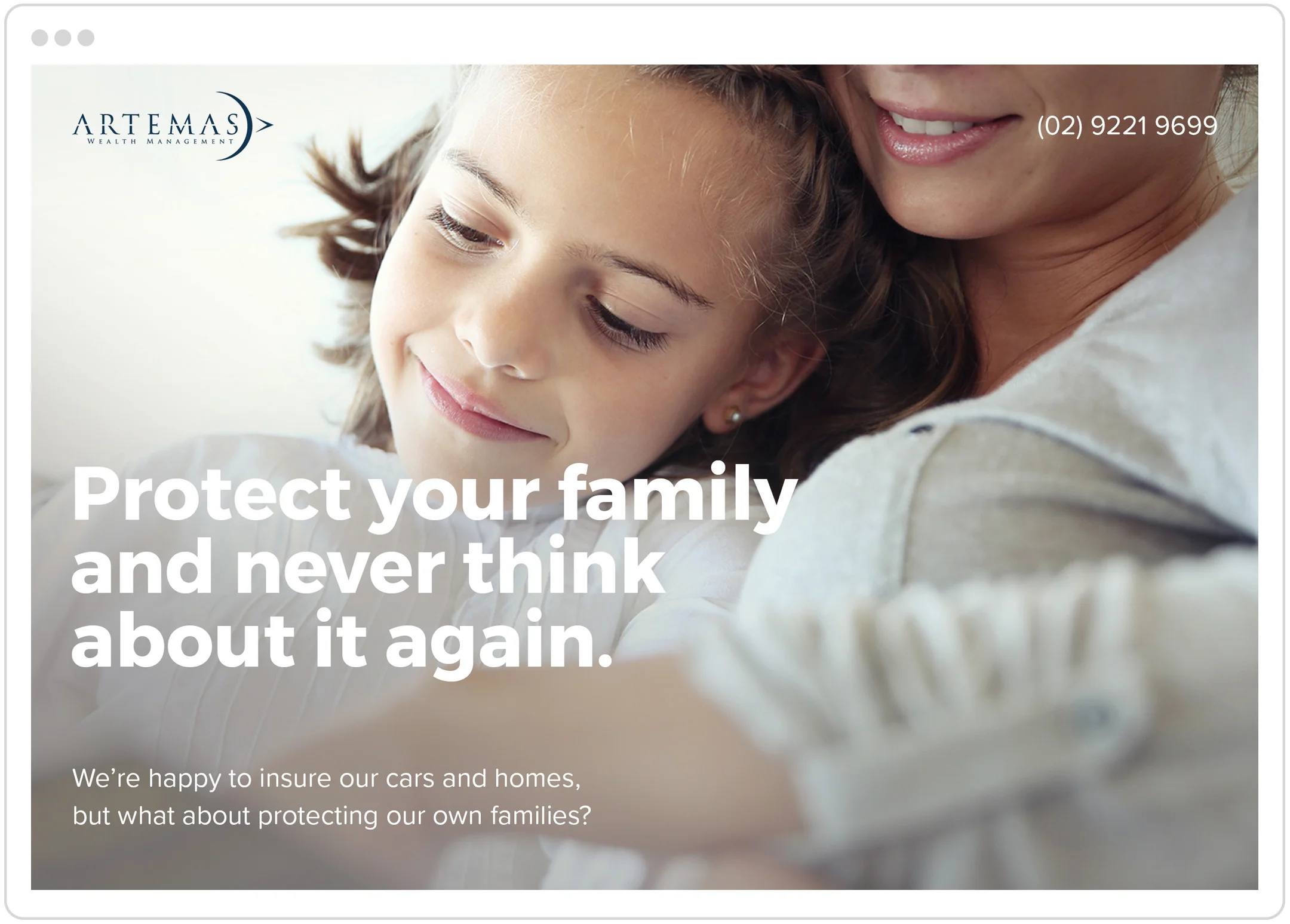 'Life Insurance' messaging for Adwords Campaign.