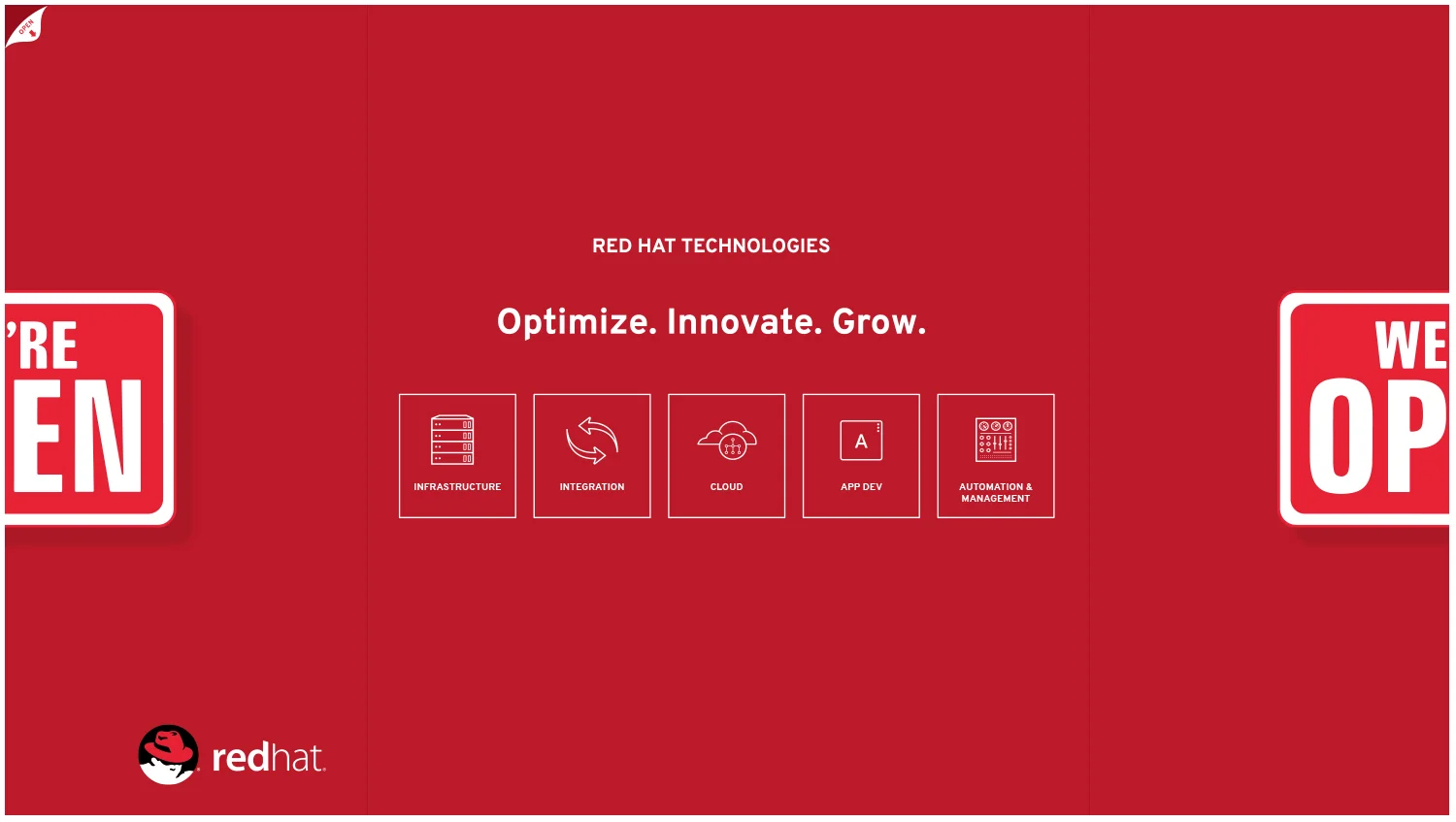 Gate-fold brochures inserted into the Gartner Folder, outside spread.