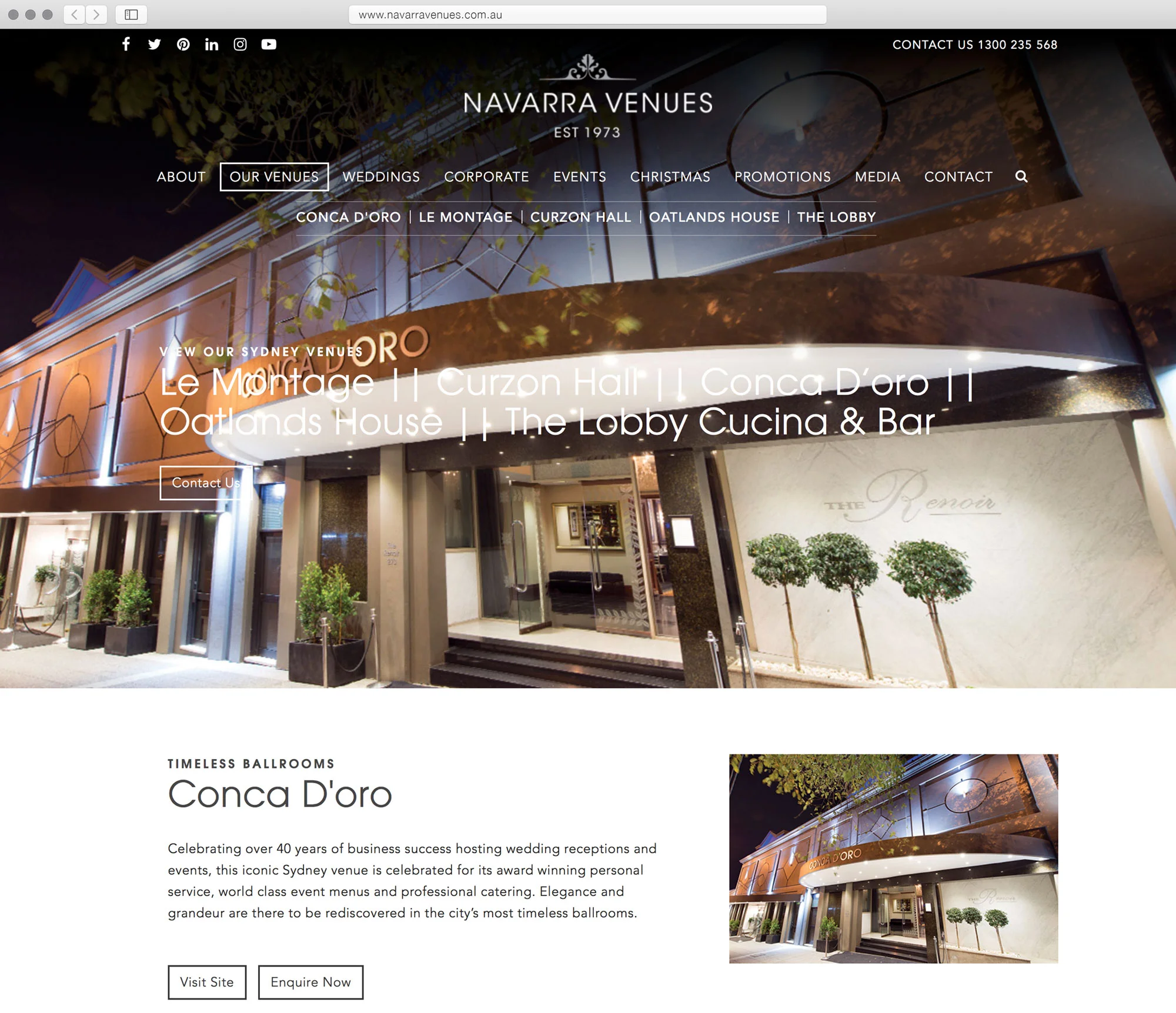 Old venue page…