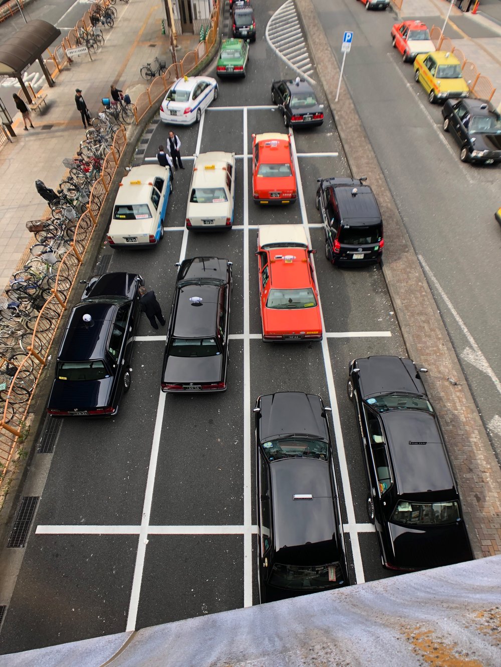 Taxis, Ueno Station.