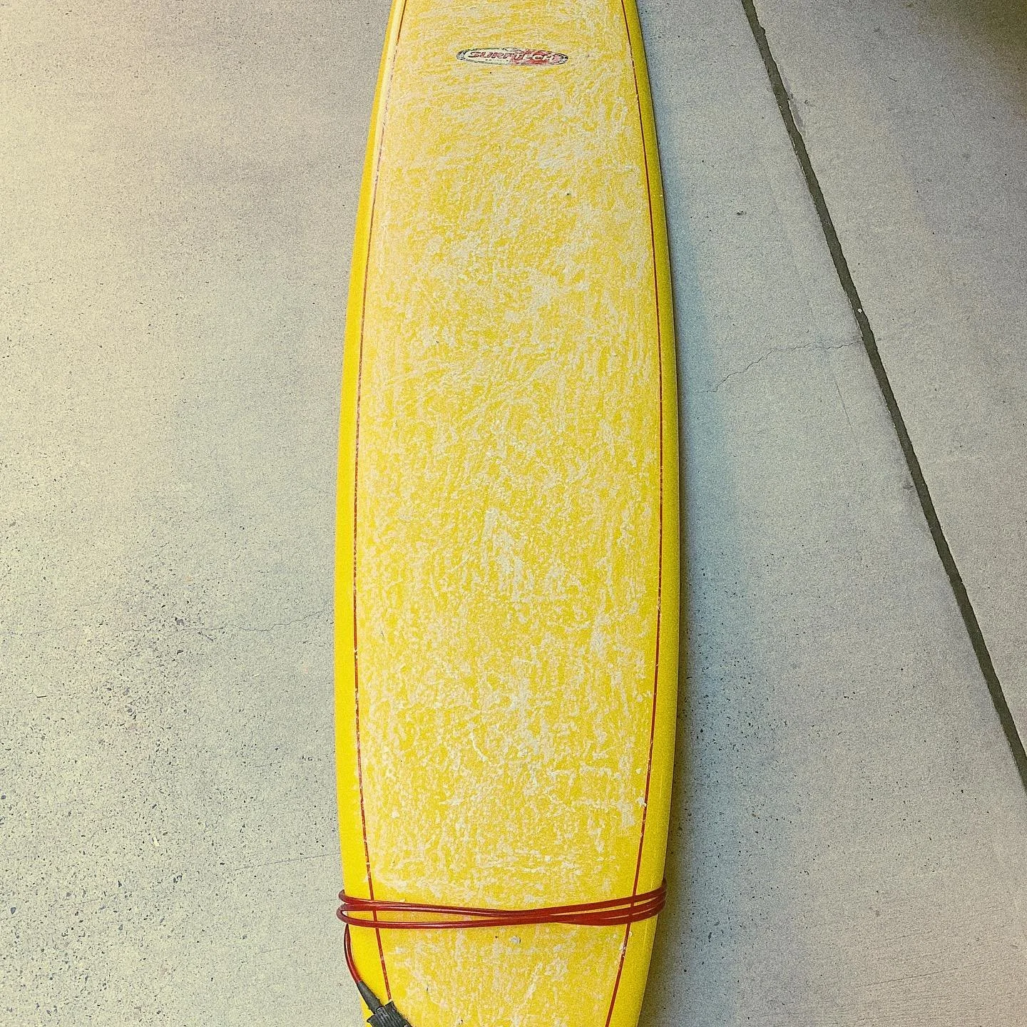 Picked up this 9ft #epoxysurfboard will be great for the summer slop. Rides well. #kook #happybelatedbirthday to me.
