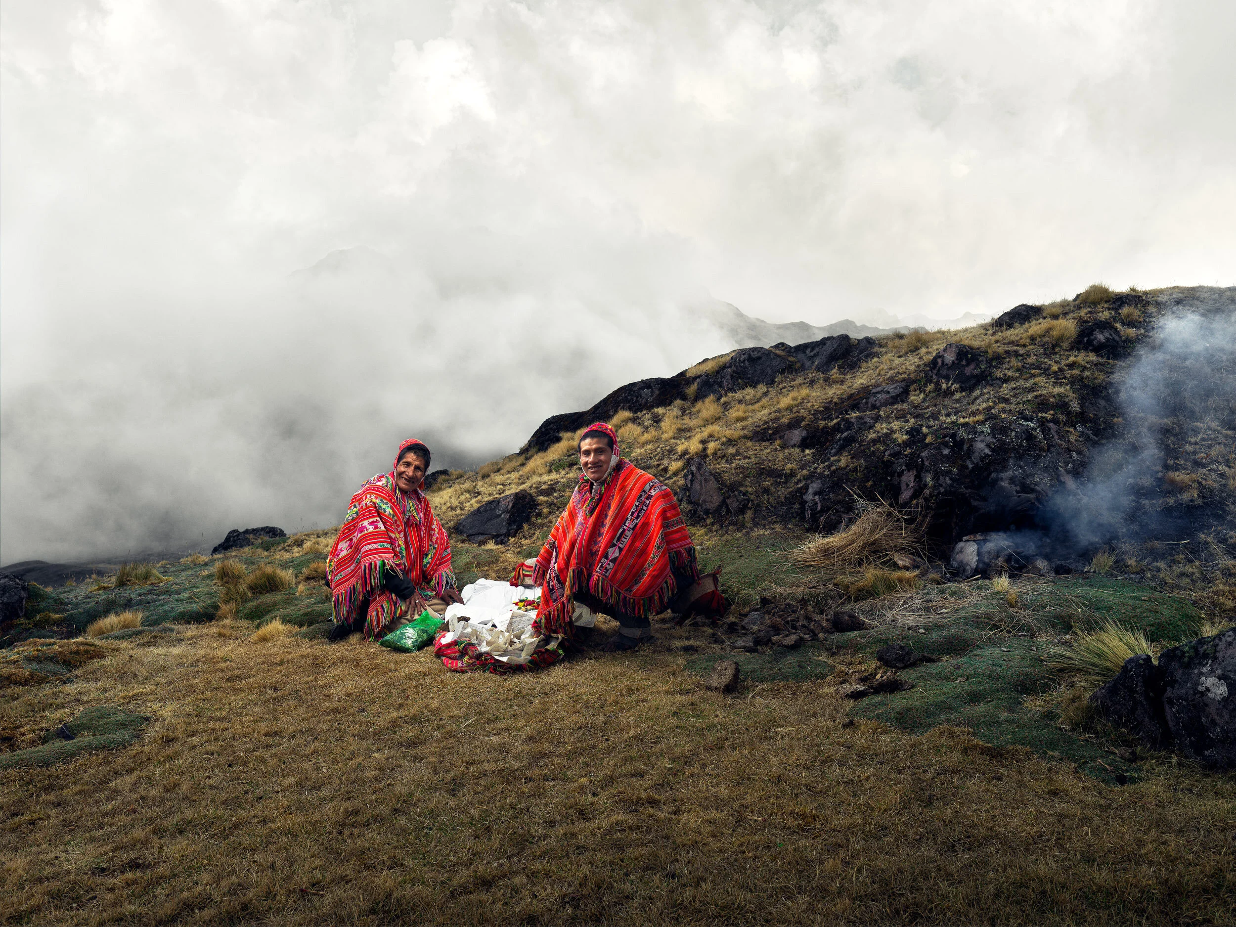 Valentin Mamani Sinche & his son - Shamans