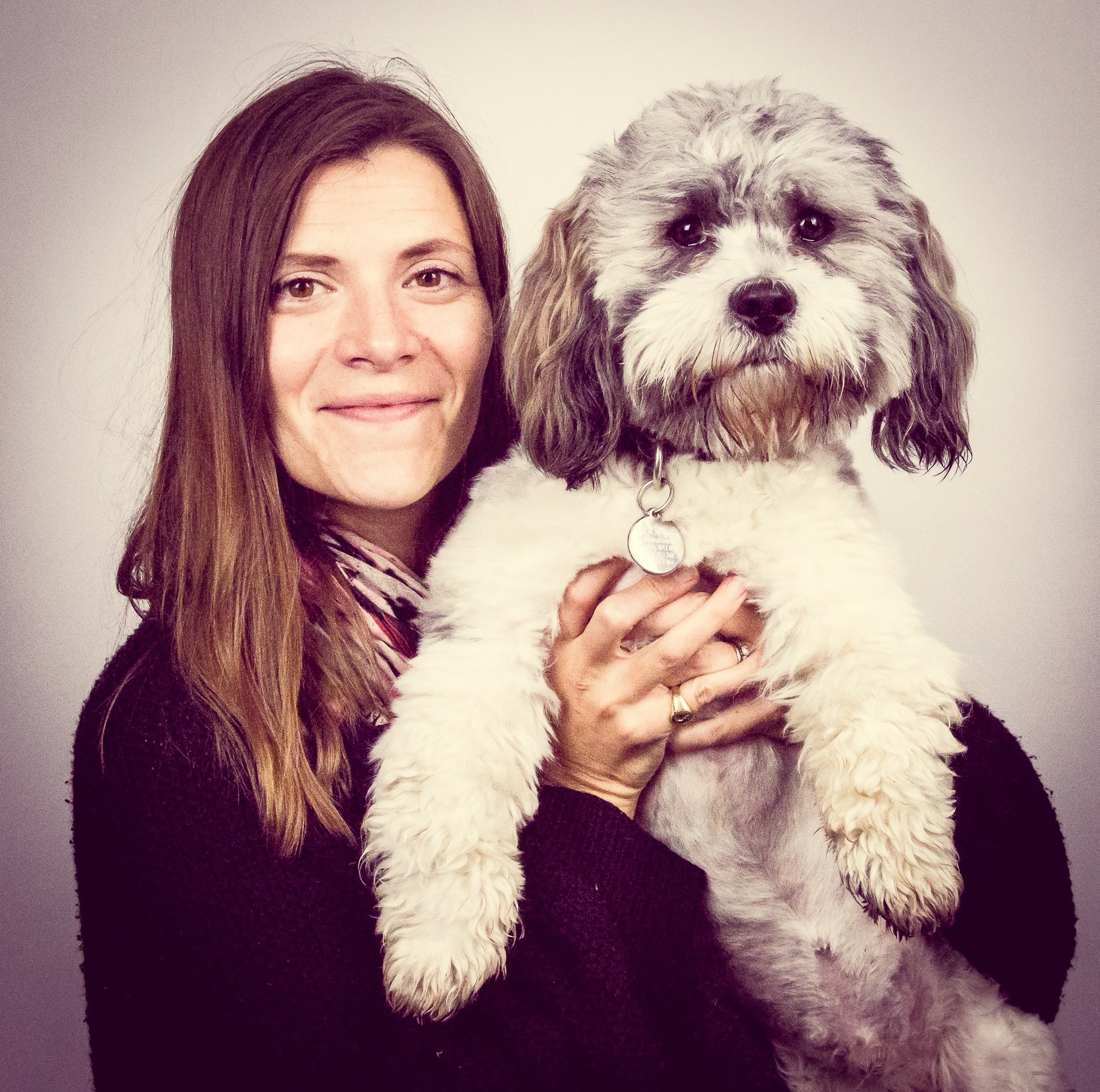 This is Caroline, and her trusty companion Buster. 