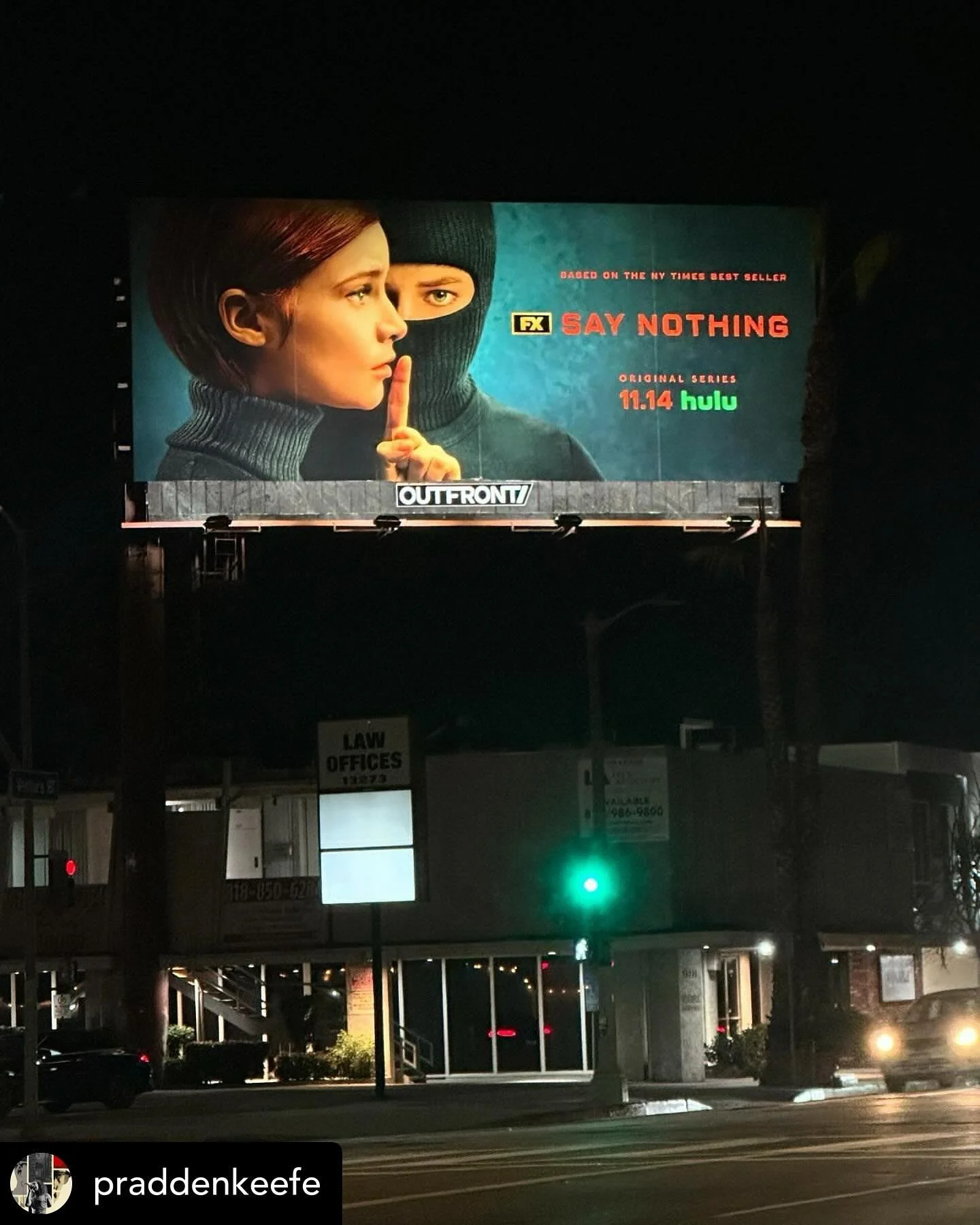 #SayNothing spotted in LA! Coming 14th Nov. On Hulu and Disney Plus in the UK and Ireland. @fxnetworks