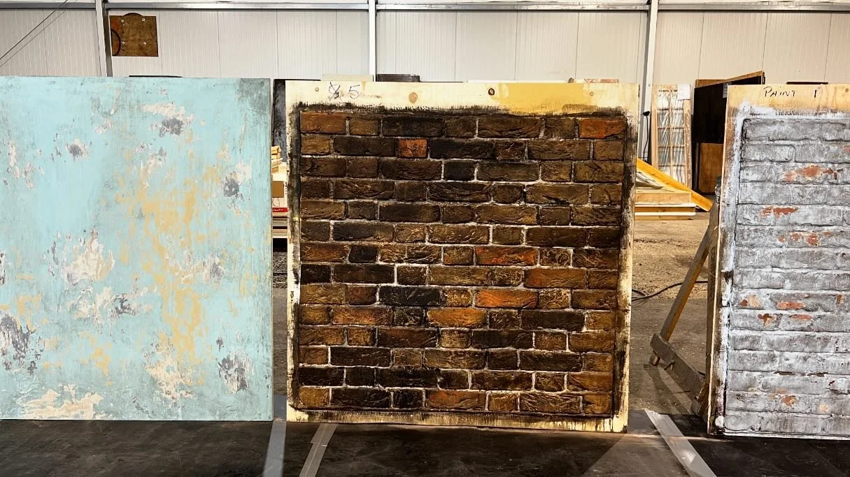 Brick Sampling on Say Nothing. We looked at ALOT of plaster bricks and finishes while building the backlot on Say Nothing. Wonderful work from @woll_69 and his brilliant team. With @dec_obrien working magic. #saynothing @fxnetworks #productiondesigne