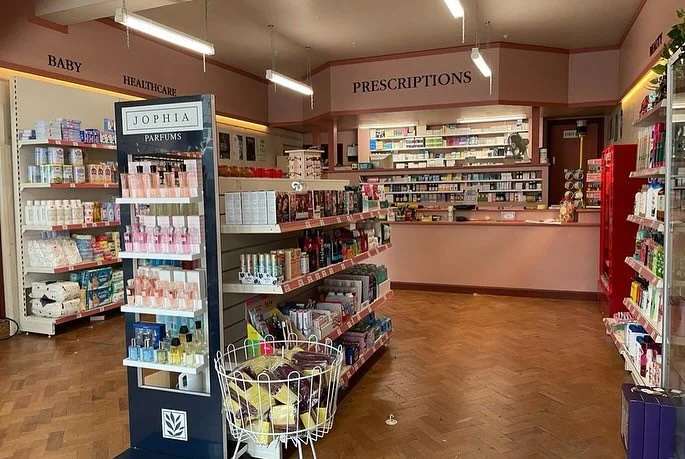 Say Nothing ep 8 Pharmacy set. (This pink or that?) @dec_obrien did a masterful job managing this build in an empty shop. Beautifully dressed by @josiegrappa and the graphics team doing a glorious job with aaaaalllll that product. @tobystevens75 @ooo