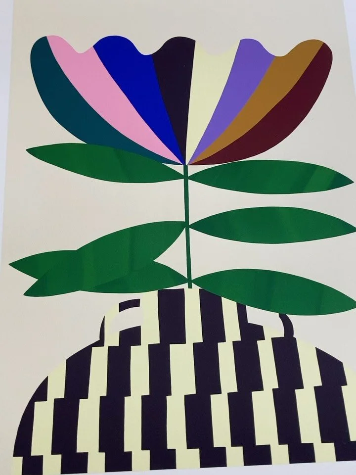 🌷🌷Busy packing some &lsquo;Fleur&rsquo; print orders. Those two look so good together. Really happy with how the colours came out and the quality. Both are 50x70cm and available online as limited editions✨🌷🌷