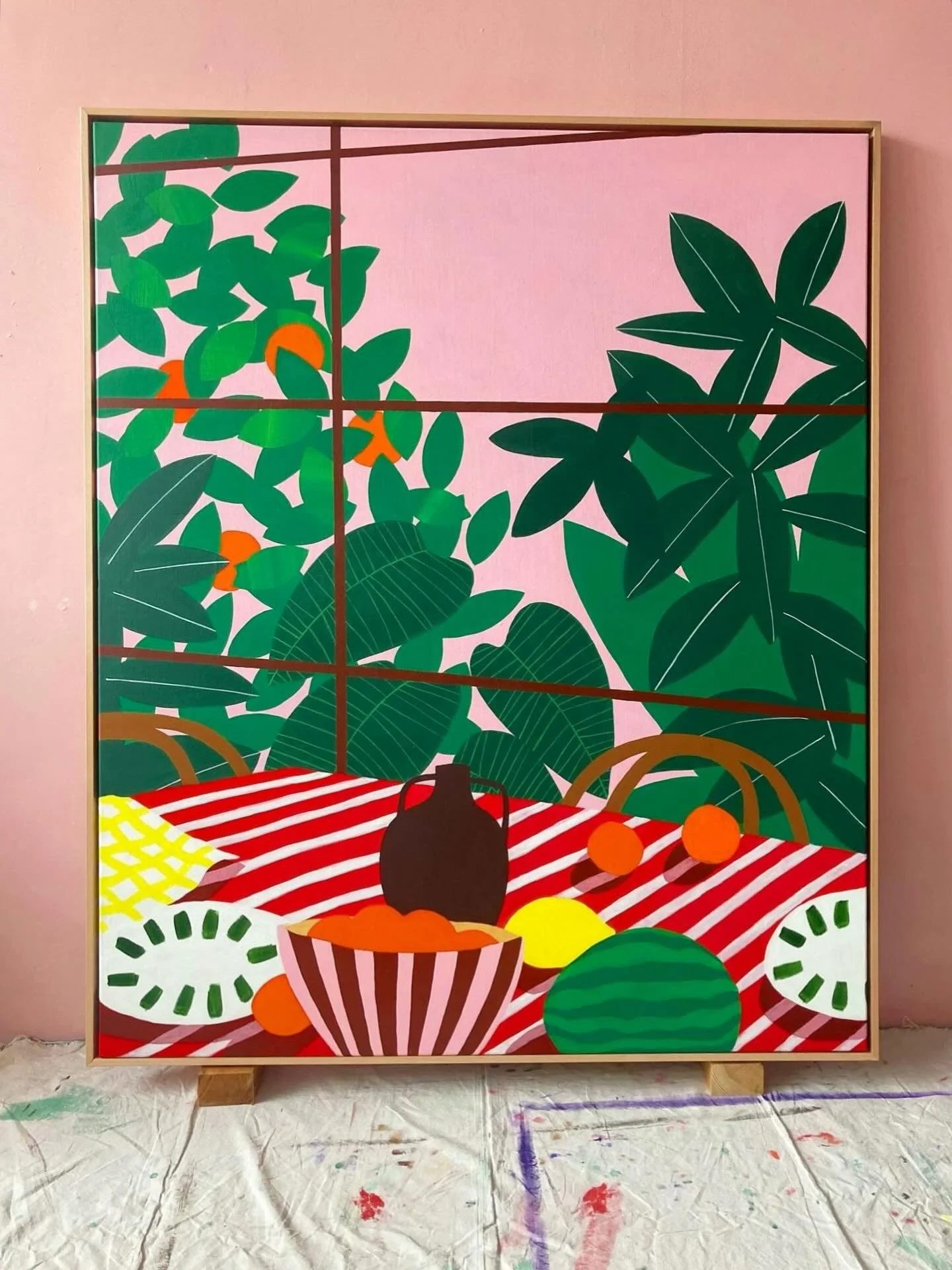 &lsquo;Fen&ecirc;tre sur l&rsquo;&Eacute;t&eacute;&rsquo; 
Original acrylic on canvas 
122 x 102 cm
Framed in wood

Available 
Currently on show with @helmgallery_ 
✌️🌞