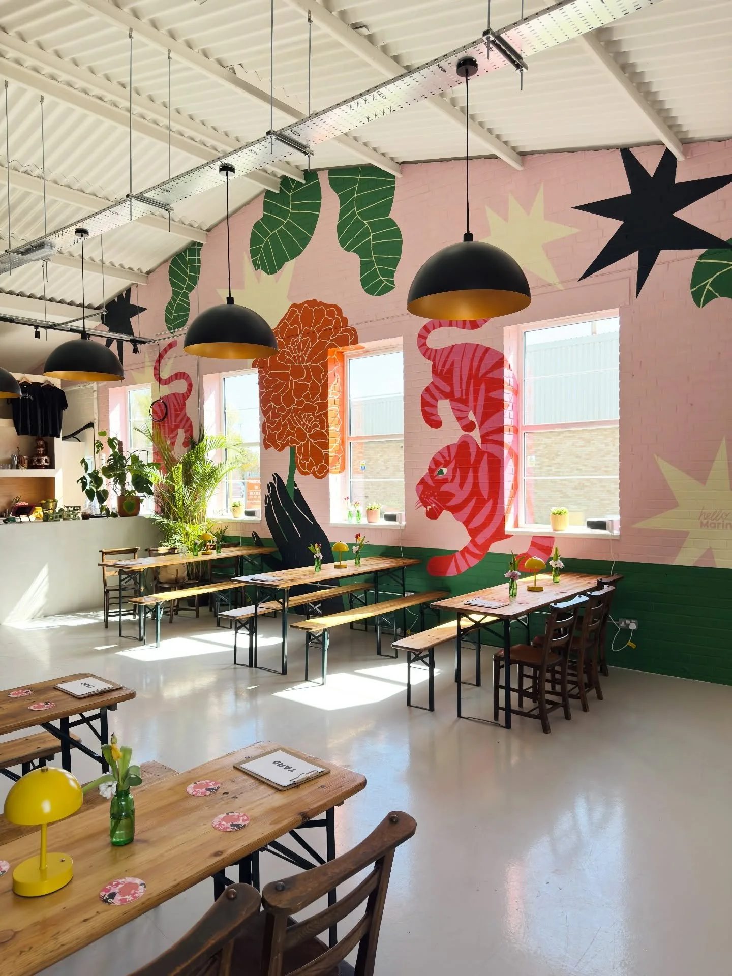 Recent artwork and mural for Yard,  @handbrewco&rsquo;s new taproom. ✌️🌞