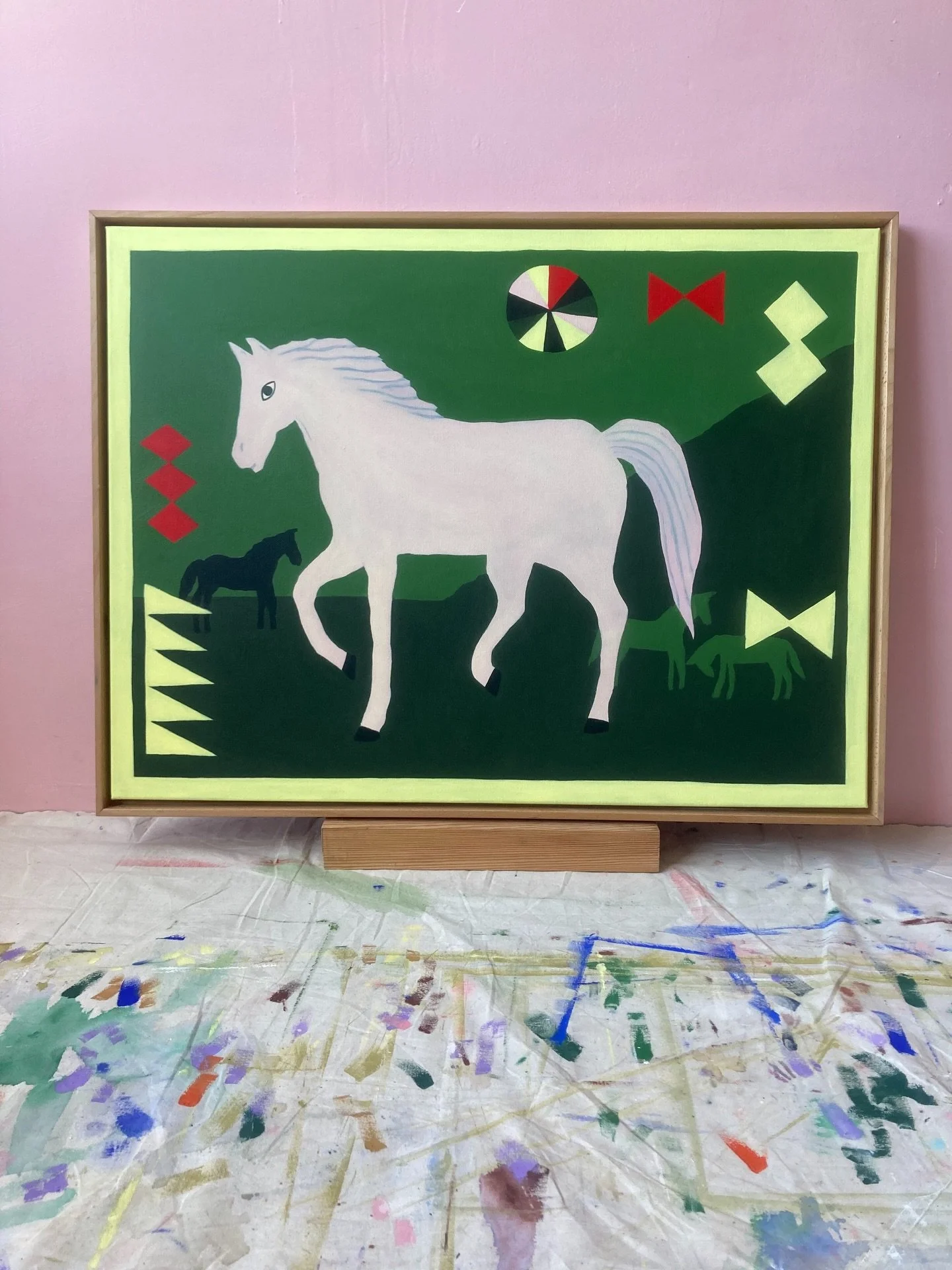 &lsquo;Horse with no name&rsquo;, recent original on canvas in the studio 🏜️🌞 
DM or email for details.