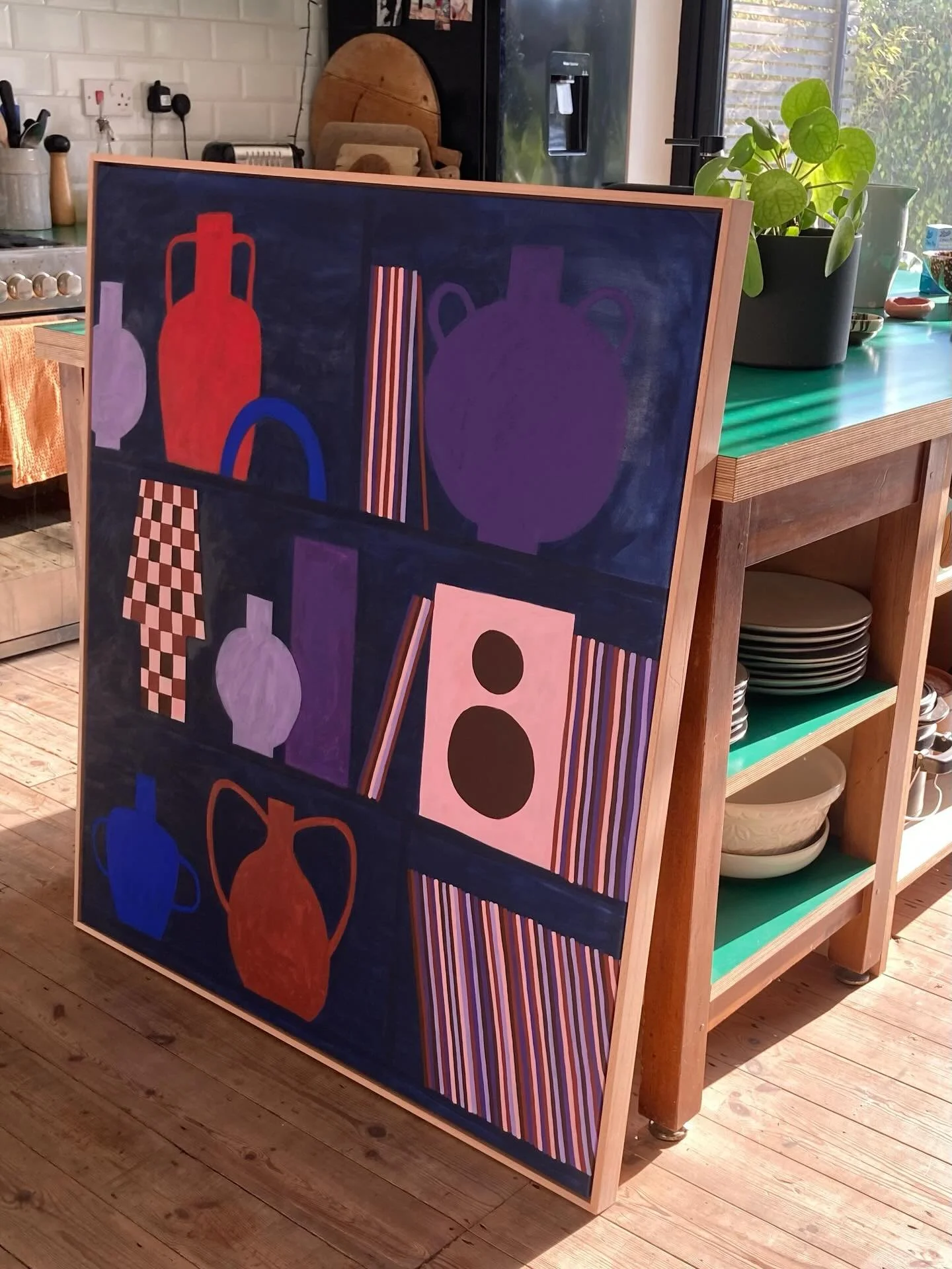 One of my favs:
Original acrylic on canvas
114 x 102 cm
Framed in wood
Looking pretty sweet in the sunshine 🍧🌞

#contemporarypainting #artcollector #artcollection #artcurator #vinyllovers