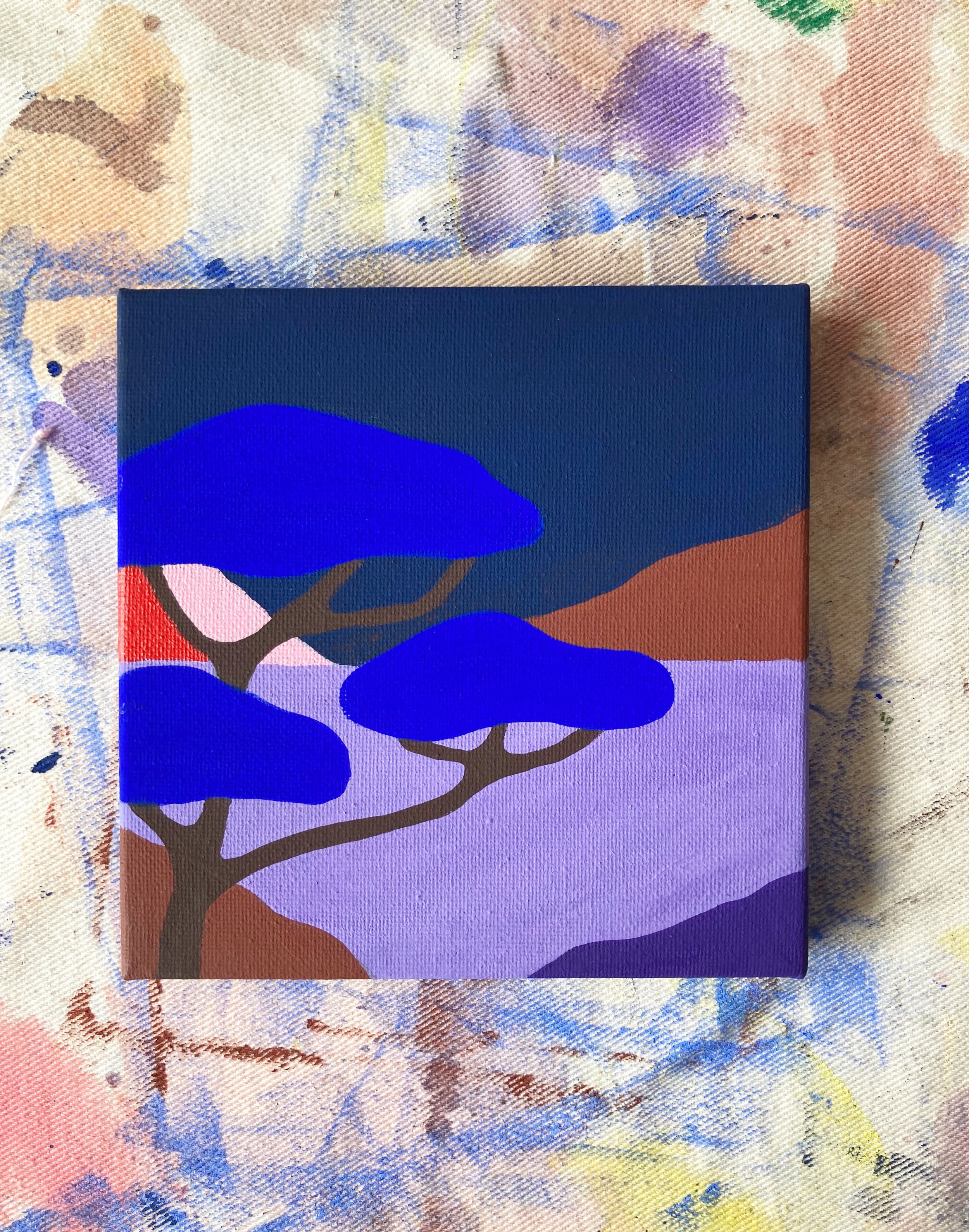 This small 15 x 15 cm original on canvas, as well as 9 others will be available tomorrow, Wednesday 3rd of June to subscribers of my mailing list. 
Sign up via my website if you haven&rsquo;t already or dm me your email address to be added and keep a
