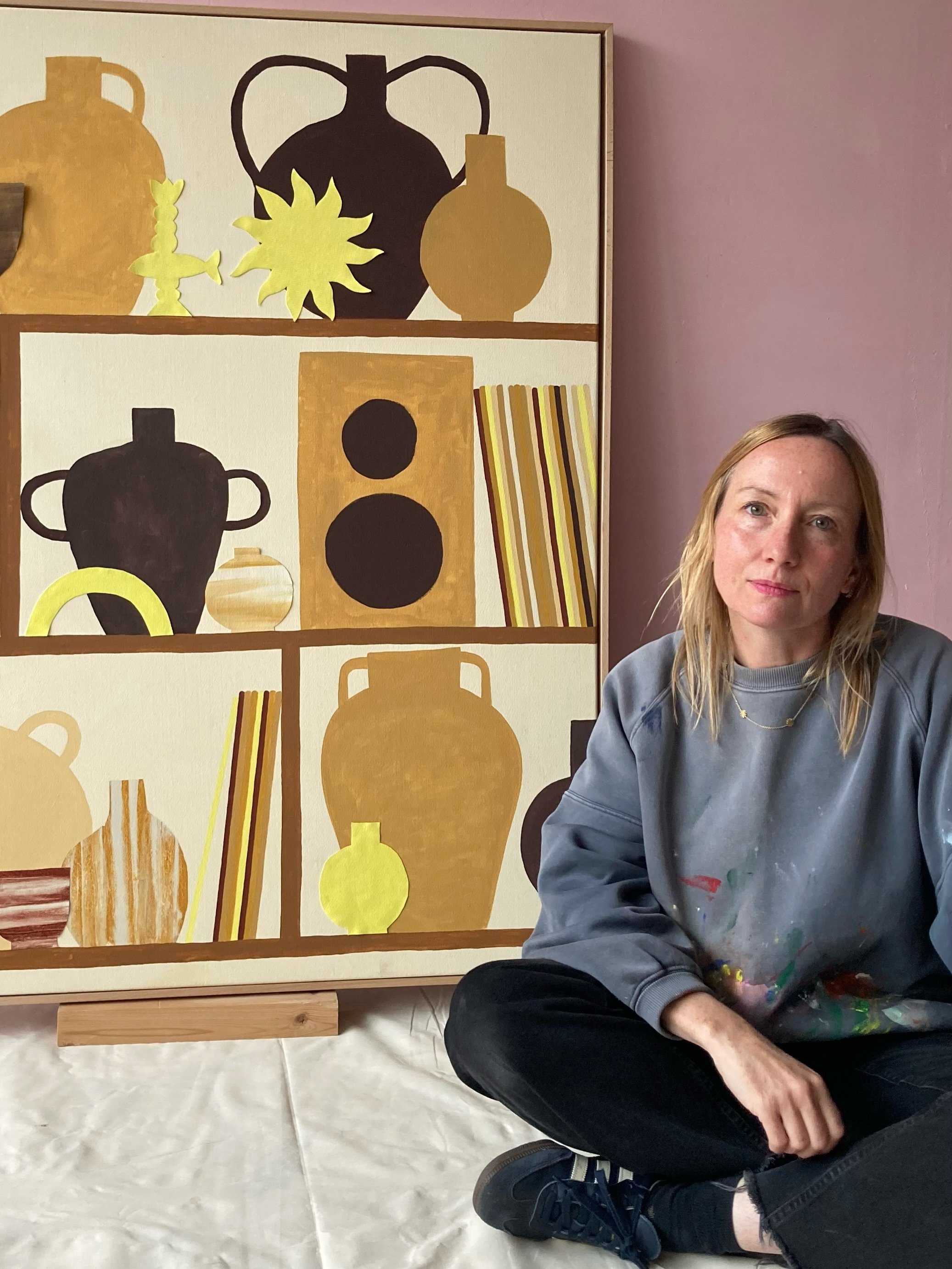 📸 Impromptu studio photoshoot this week.
I thought it might be a good time to reintroduce myself and share a small selection of artworks from different stages of my creative journey.

I&rsquo;m Marine, a French visual artist living and working in Br