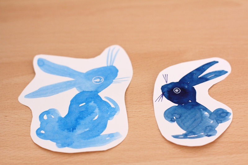 A couple of ink bunnies socializing.