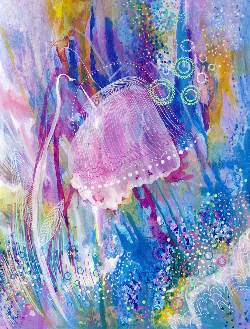 Hello Spring , ink on 24x32cm paper.