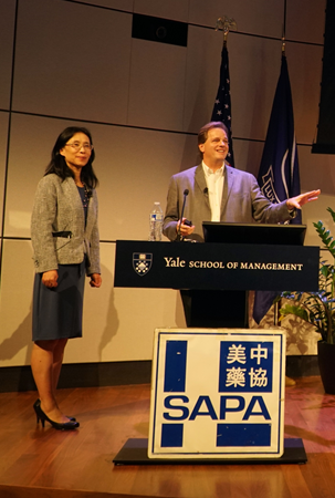 Hong Sun, Associate Director, Data analytics, Bayer and Dr. Alan Labouseur, PhD, Professor, Marist College, gave a talk the annual conference