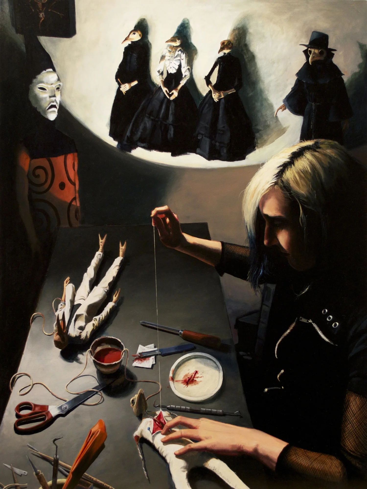 Strange Dolls - 18" x 24" / Oil on Panel
