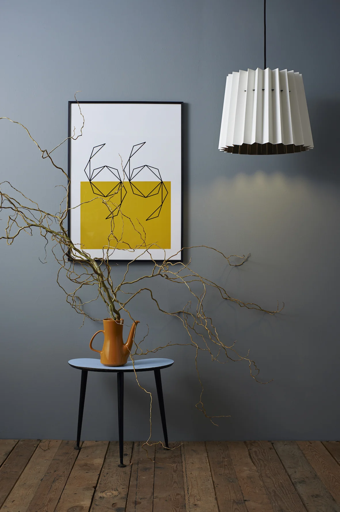 Mix and Match Swimming Yellow print and Loft White Jack Black Lampshade.jpeg