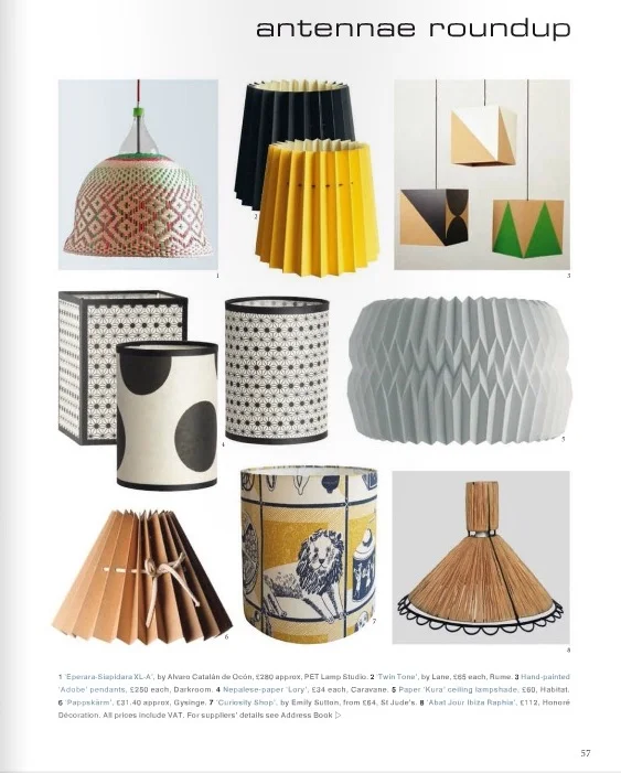 World of Interiors, March 2016, Lane Twin Tone Lampshades