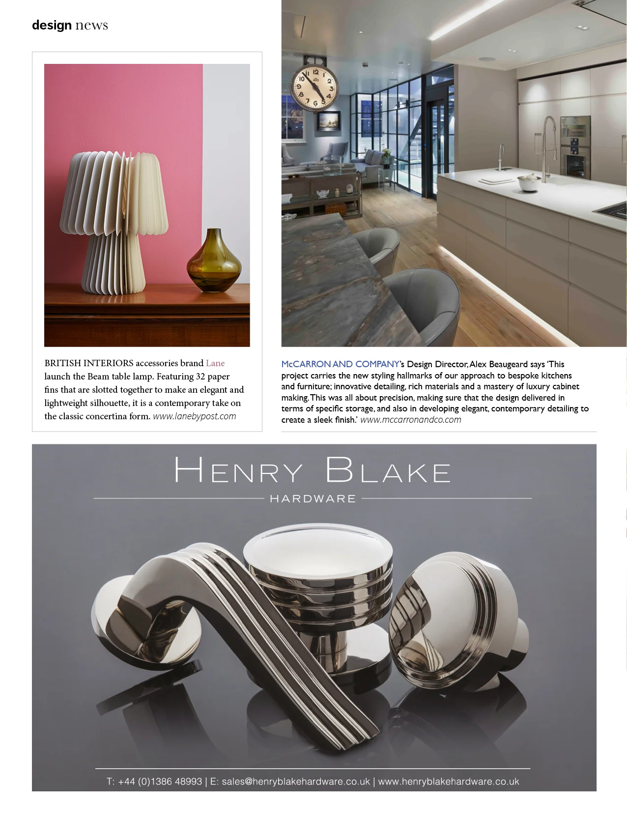 Bridge For Design, December 2015, Beam Table Lamp - Pale Grey